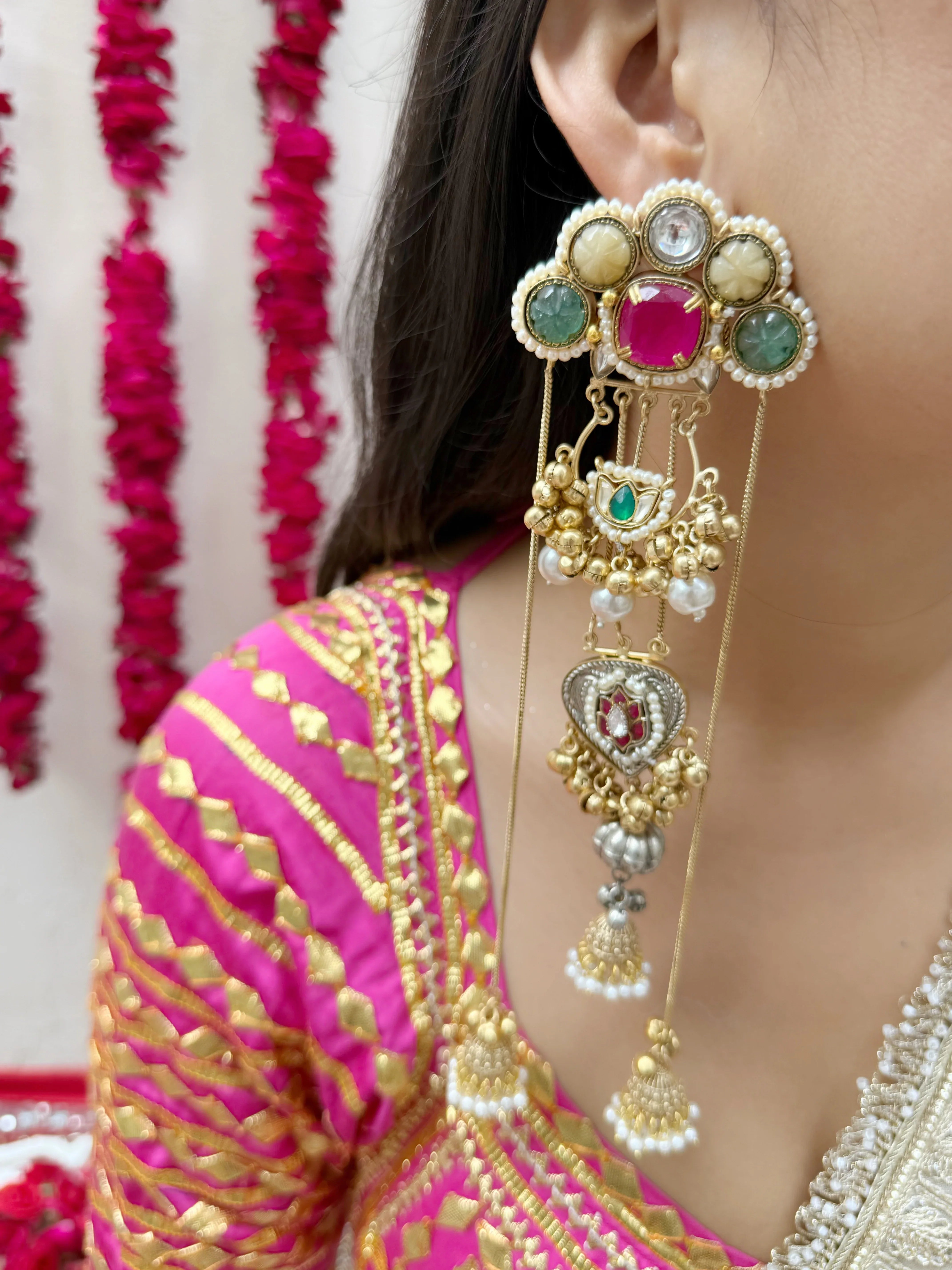 Noor-e-Ishq Kashmiri Earrings - Jhaanjhariya