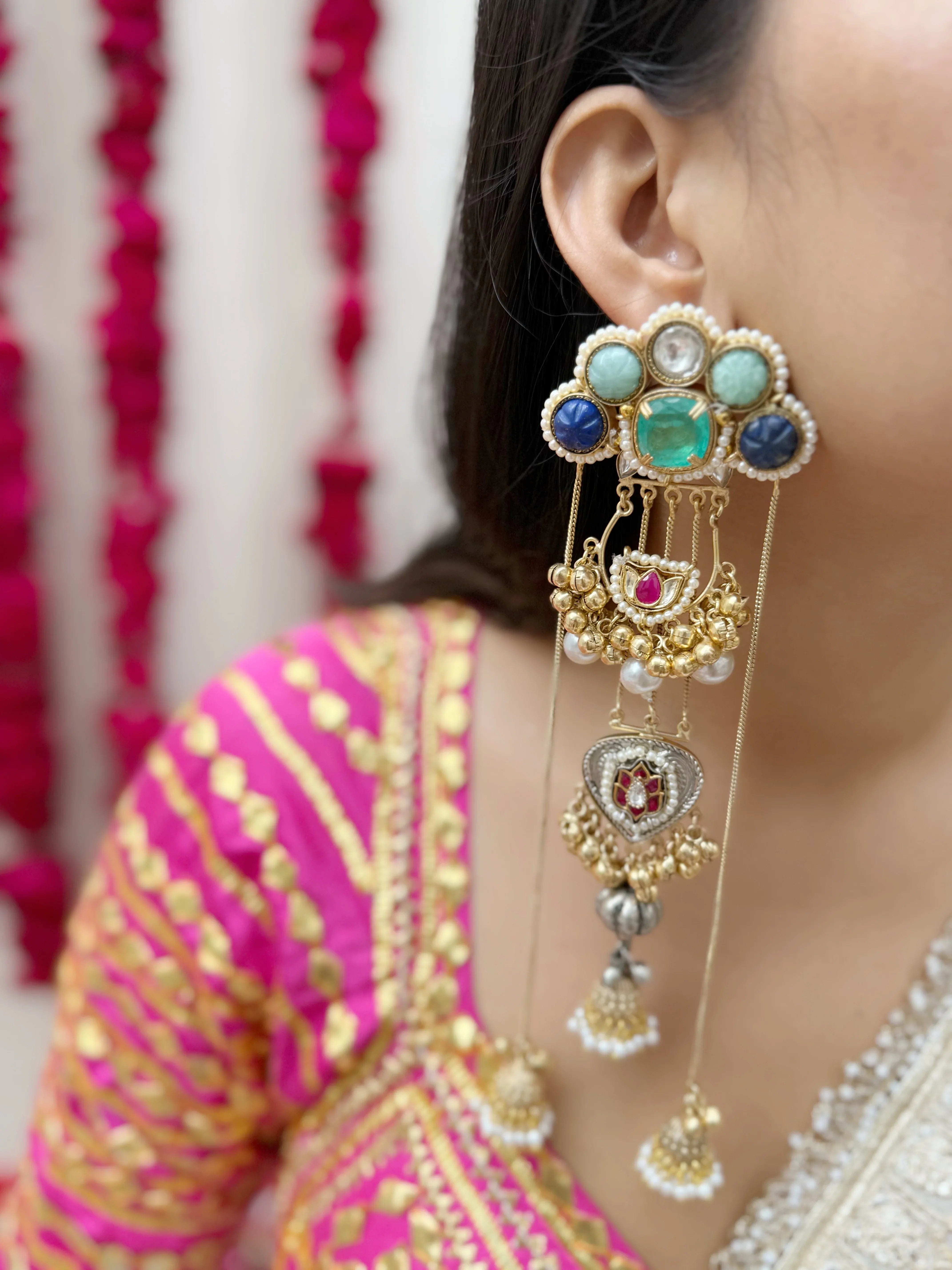 Noor-e-Ishq Kashmiri Earrings - Jhaanjhariya