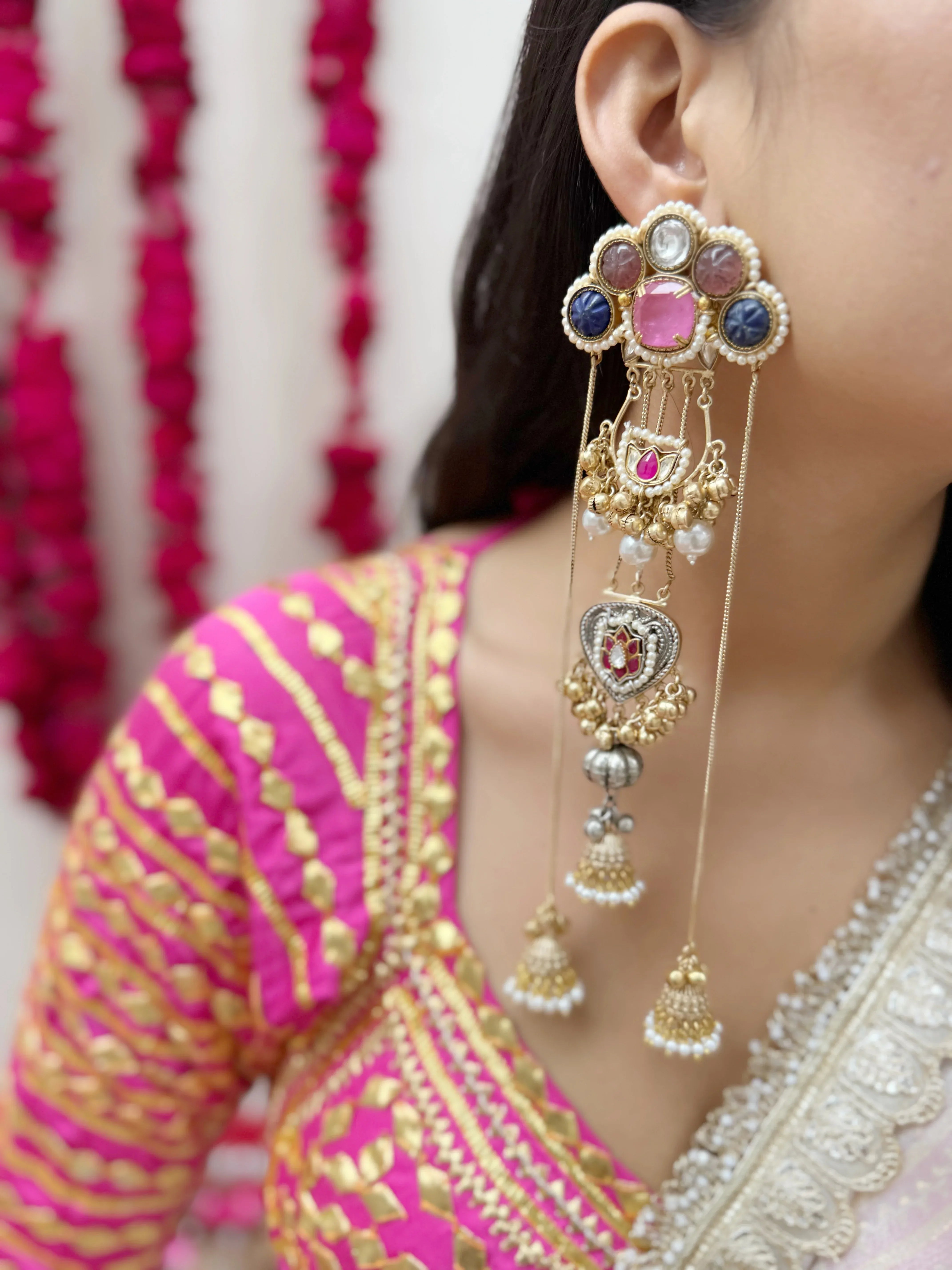 Noor-e-Ishq Kashmiri Earrings - Jhaanjhariya