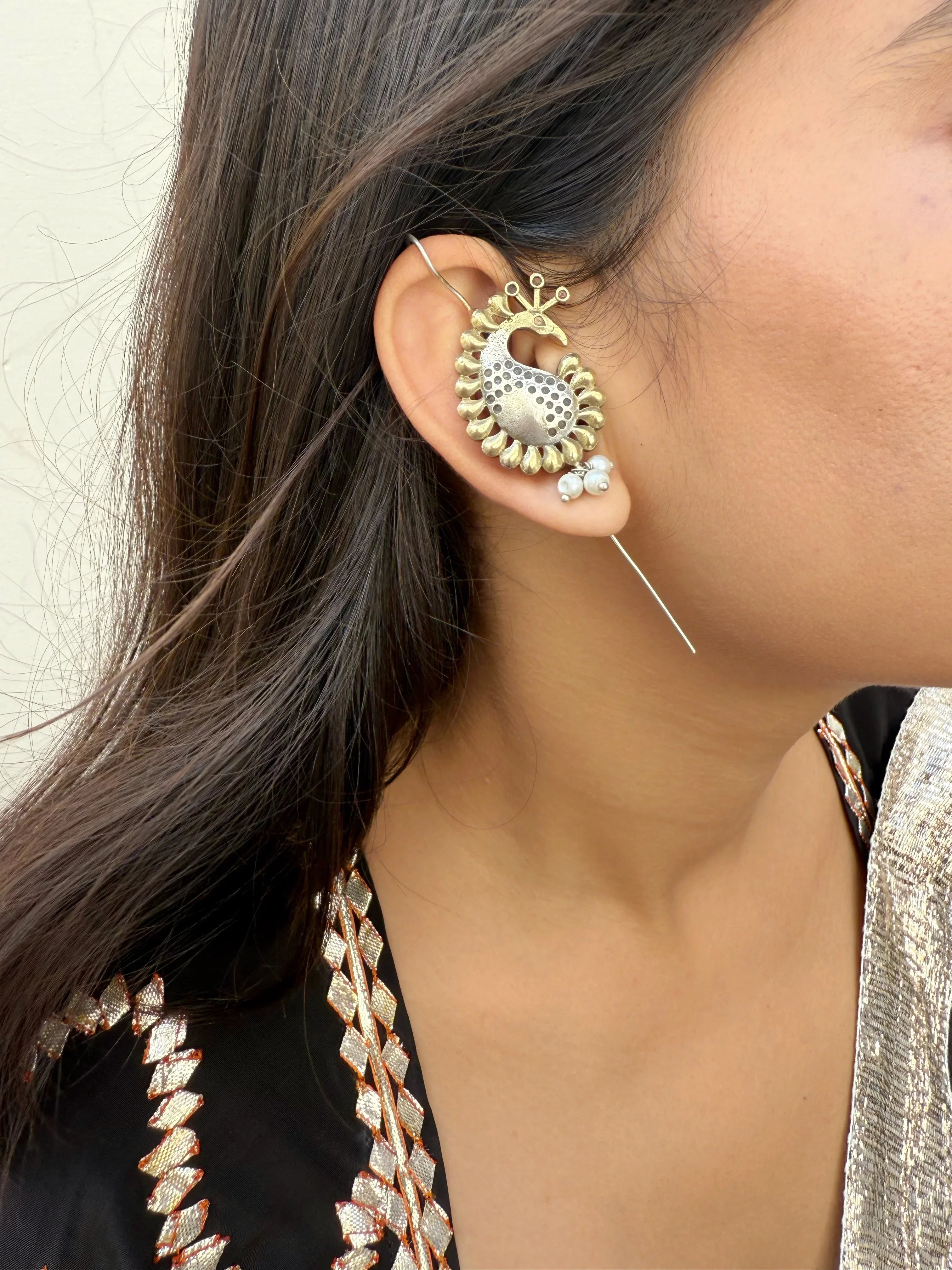 Peacock Pearl Taara Sui (SET OF TWO) - Jhaanjhariya