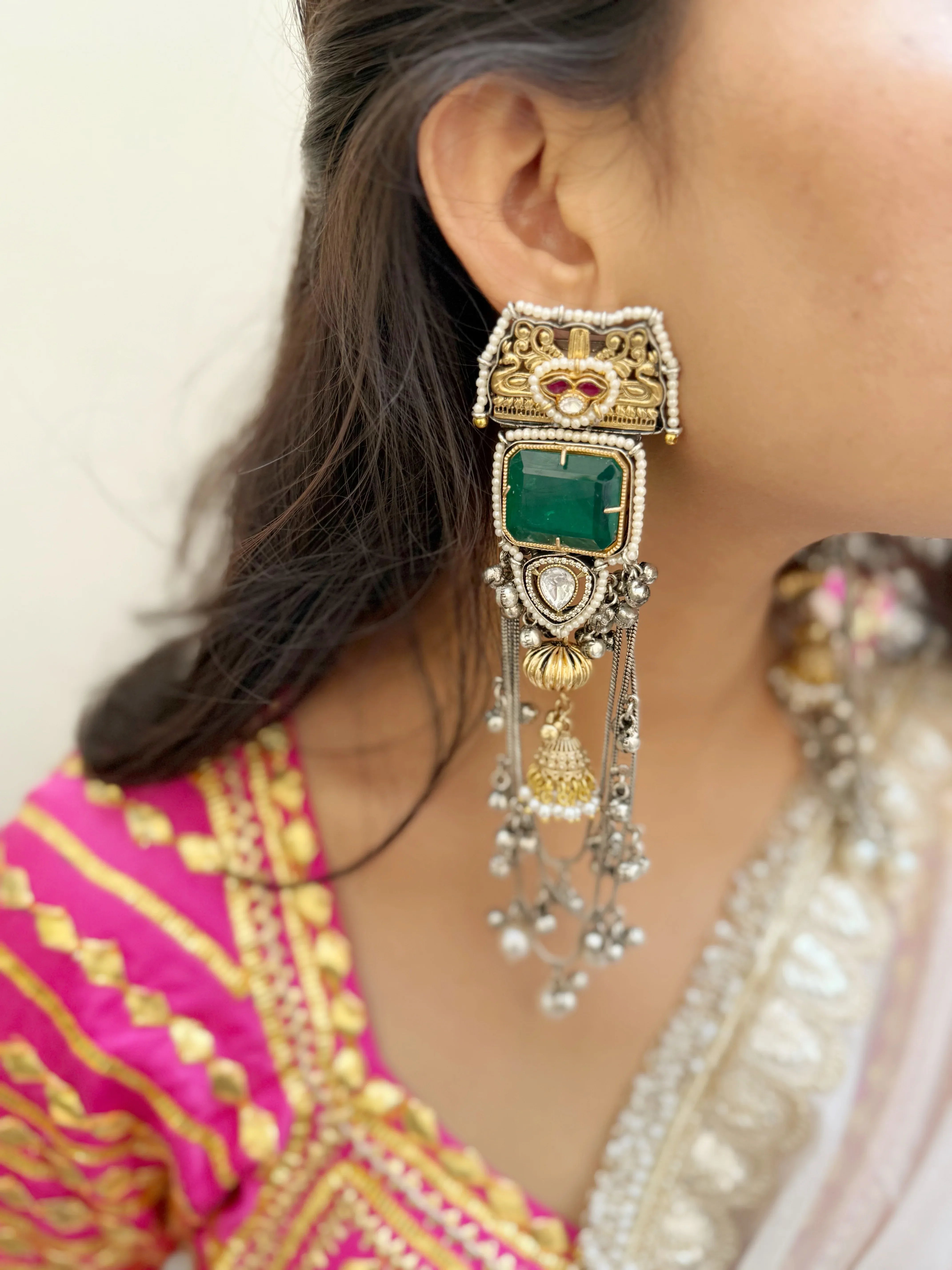 Saqi Kashmiri Earrings - Jhaanjhariya