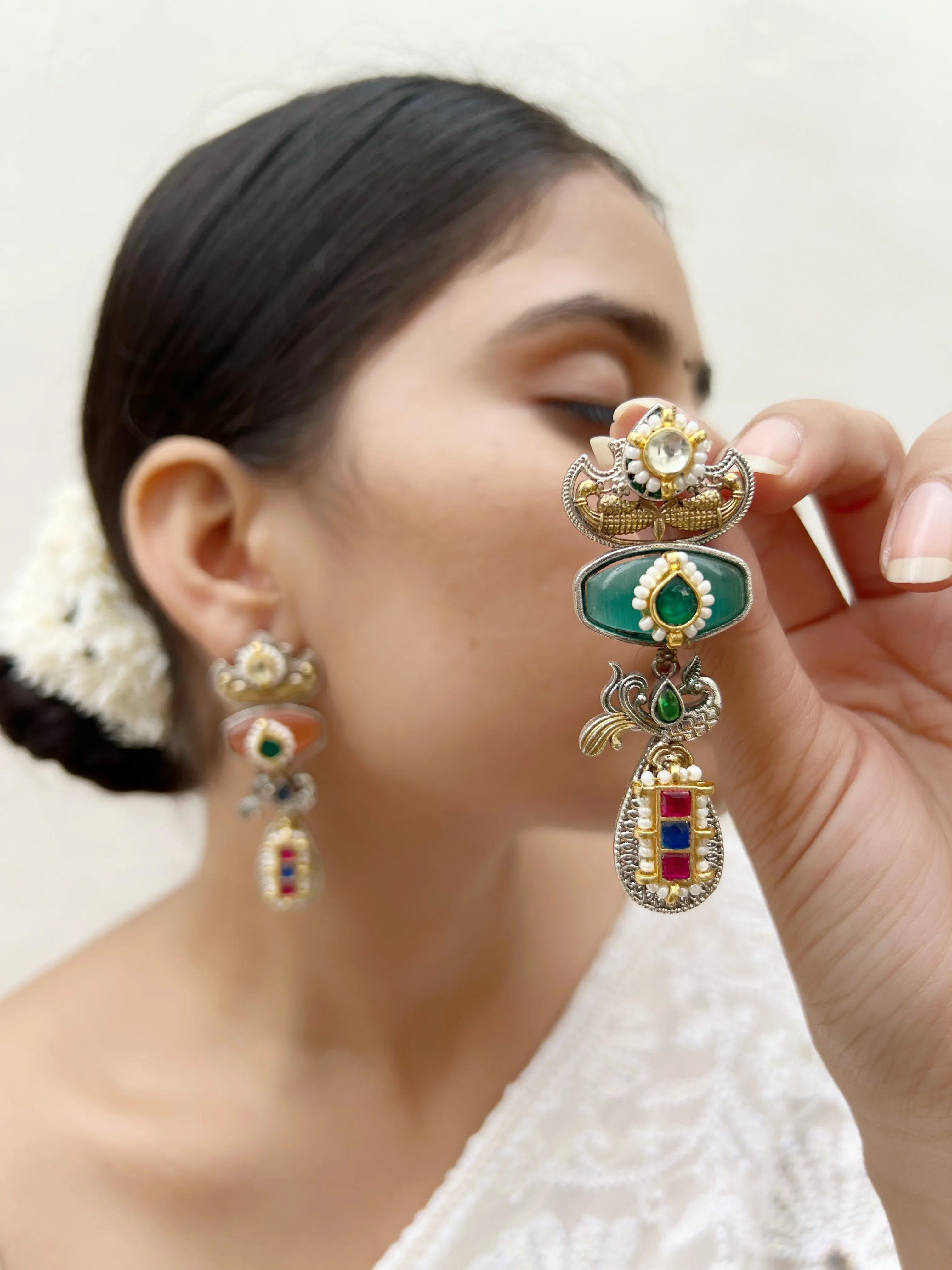 Ramiha Fusion Danglers - Jhaanjhariya