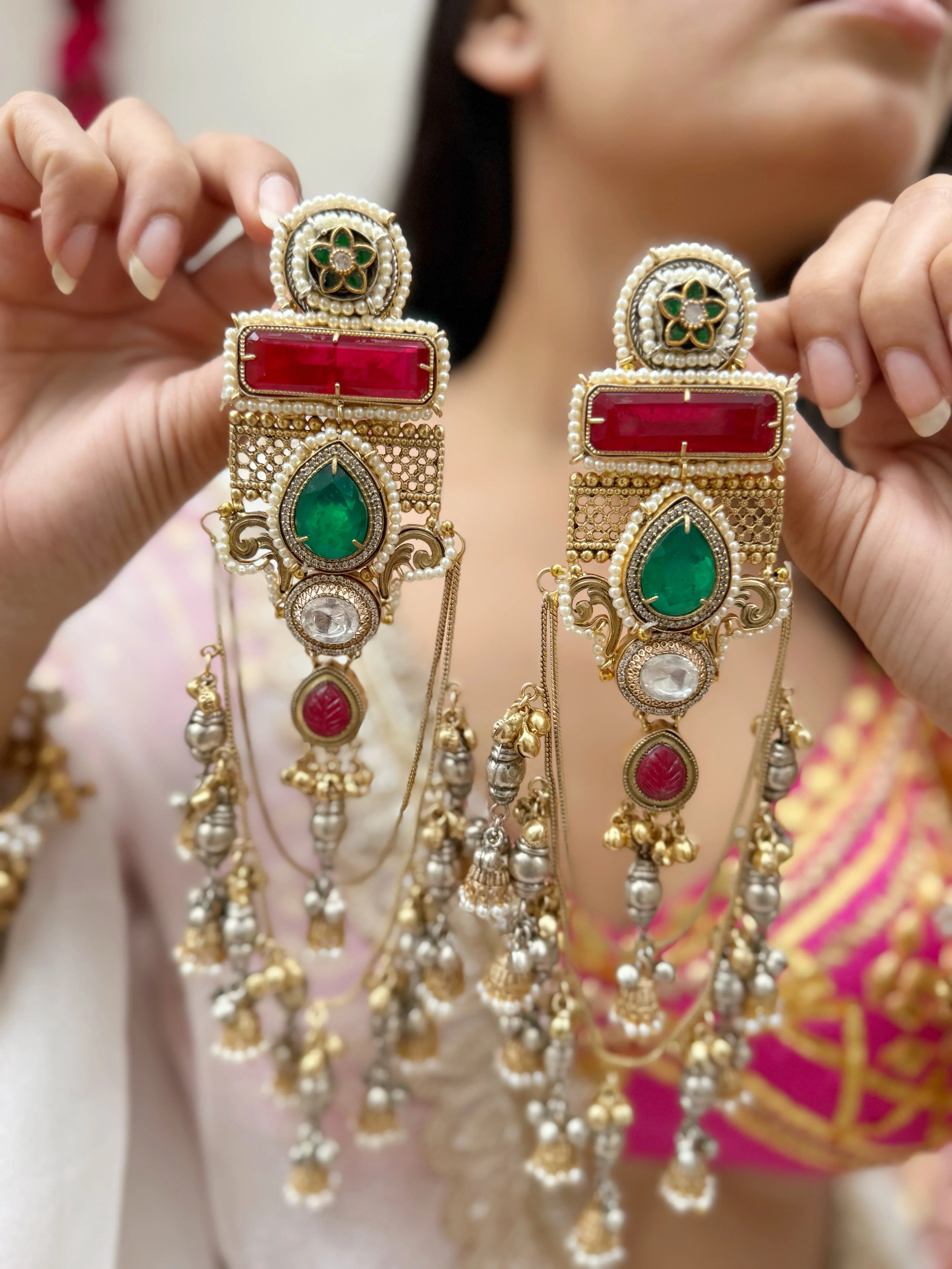Dilbar Kashmiri Earrings - Jhaanjhariya