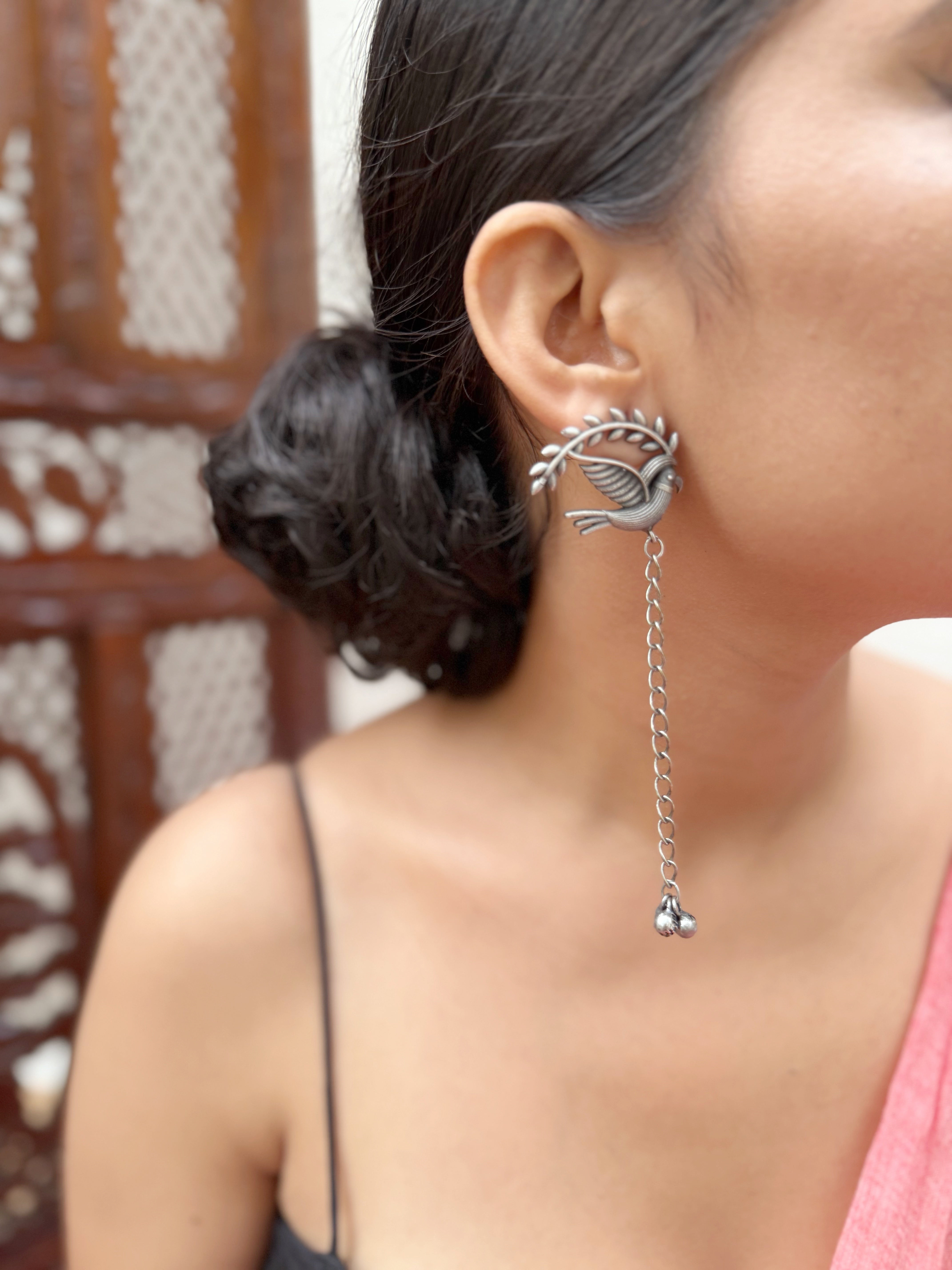 Chandi Chidiya Latkan Earrings