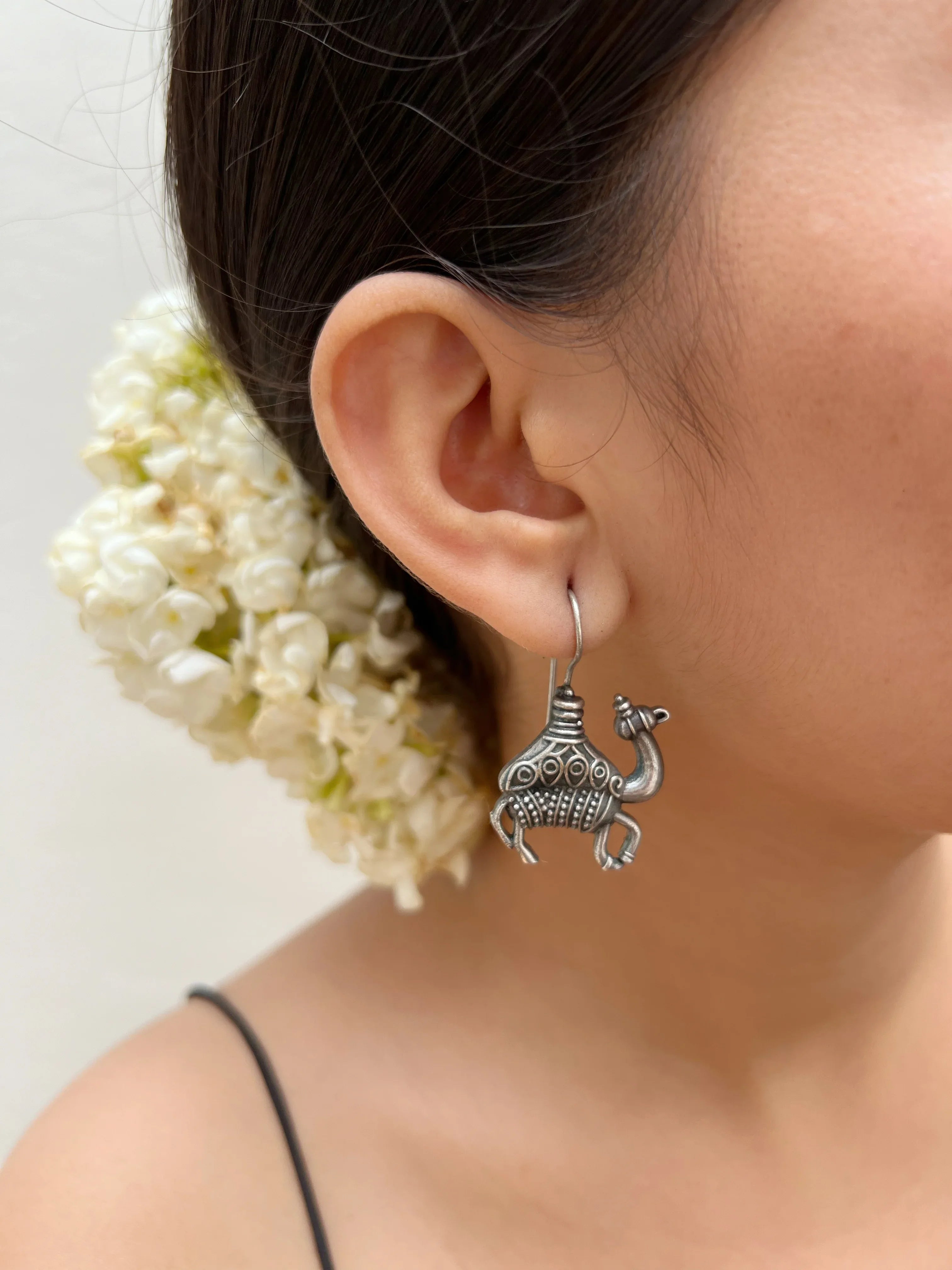 Quirky Oonth Hook Earrings - Jhaanjhariya