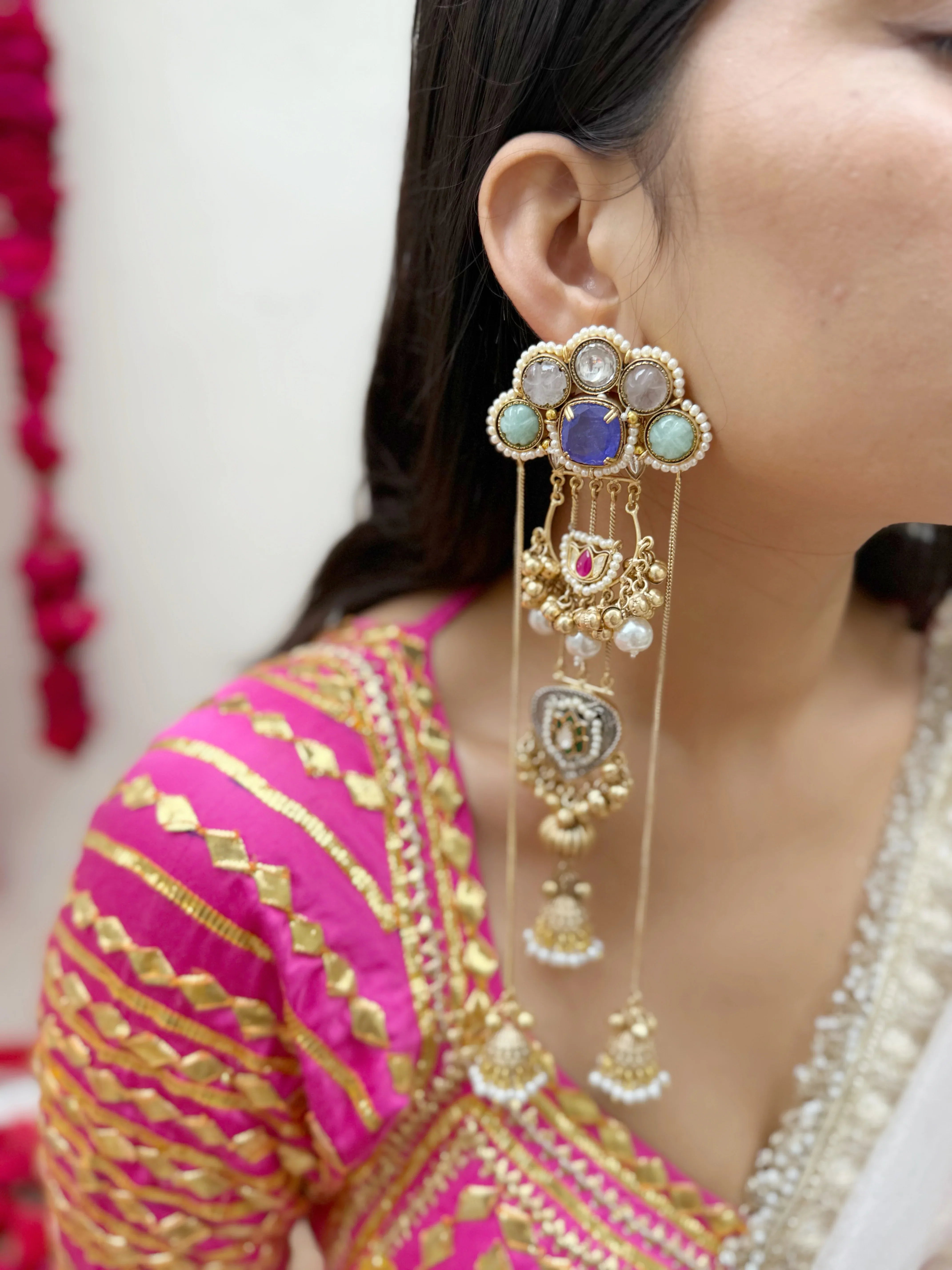 Noor-e-Ishq Kashmiri Earrings - Jhaanjhariya