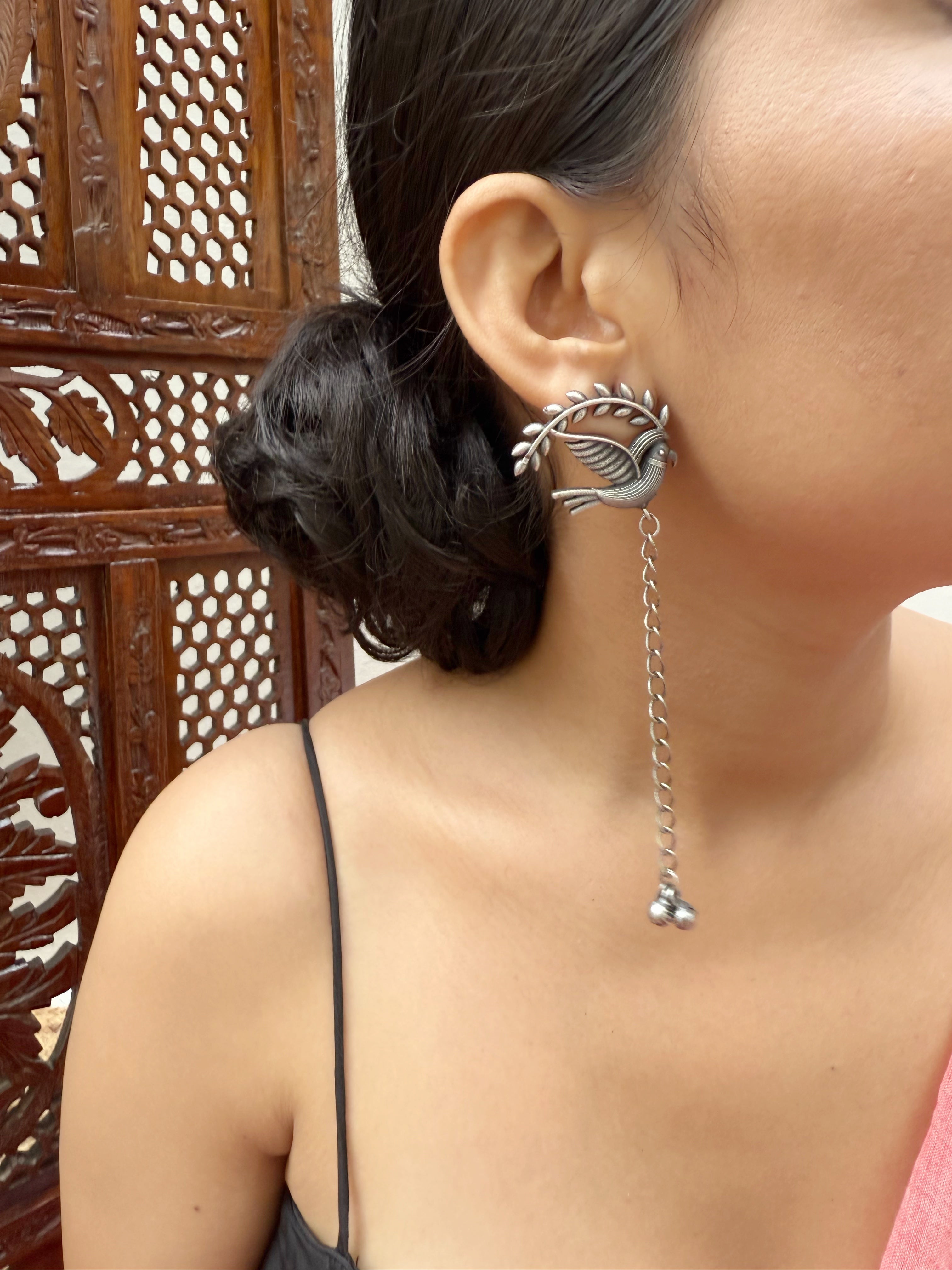 Chandi Chidiya Latkan Earrings