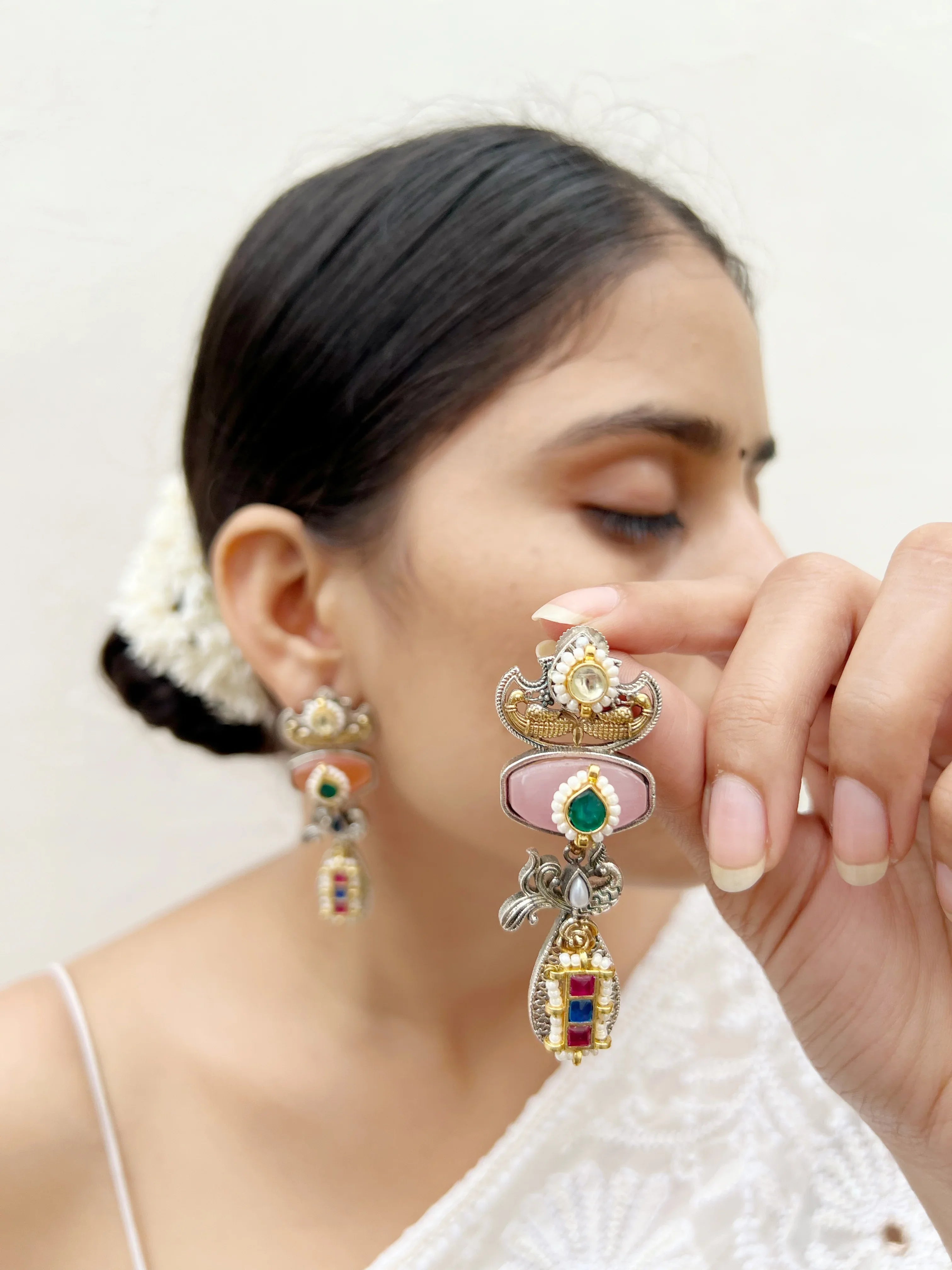 Ramiha Fusion Danglers - Jhaanjhariya
