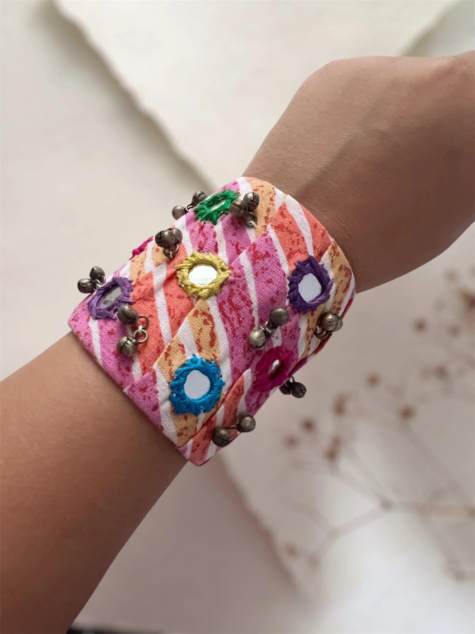 Rang Birangi Mirror Hand Cuff - Jhaanjhariya