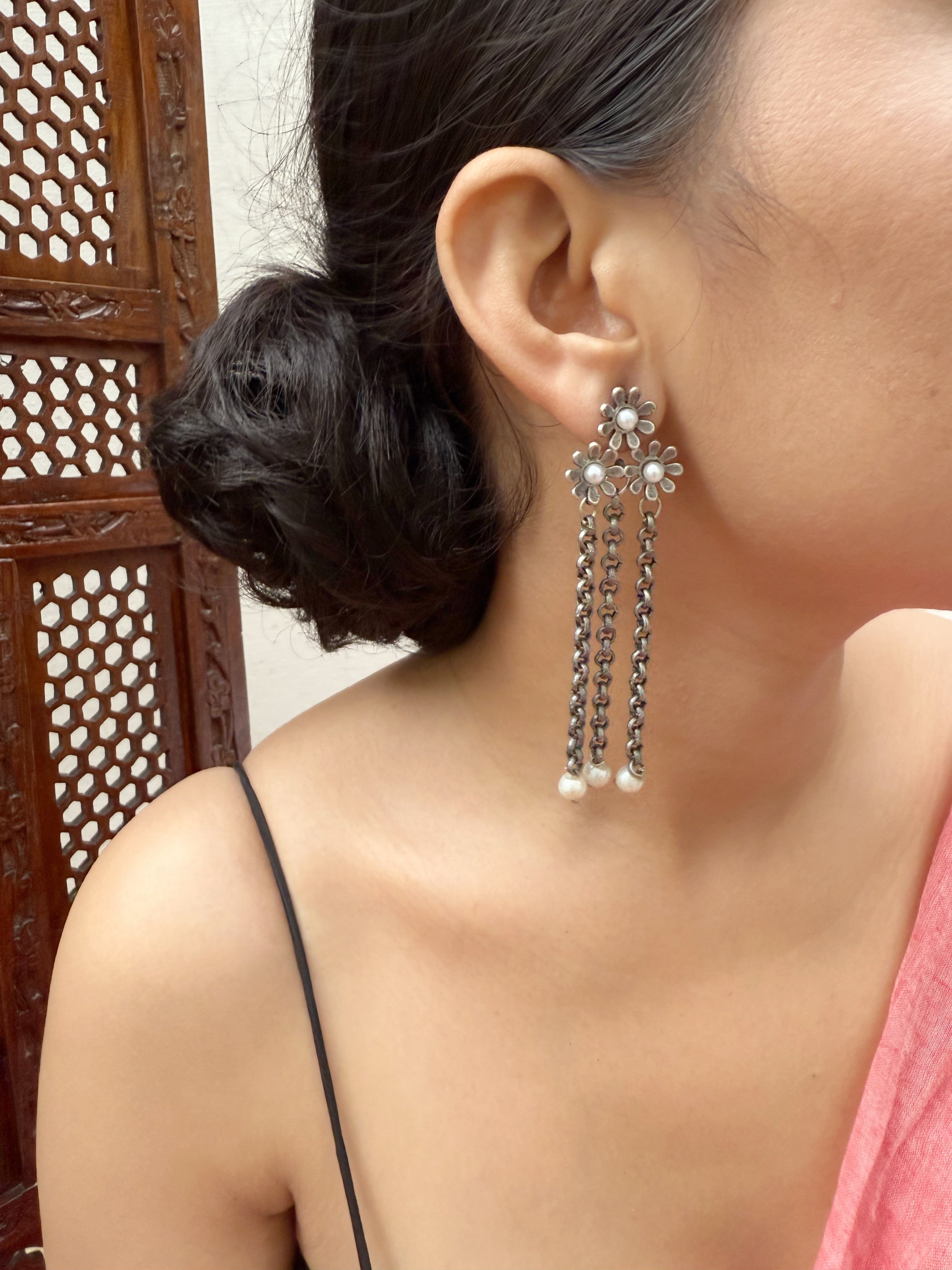Flower Chain Earrings