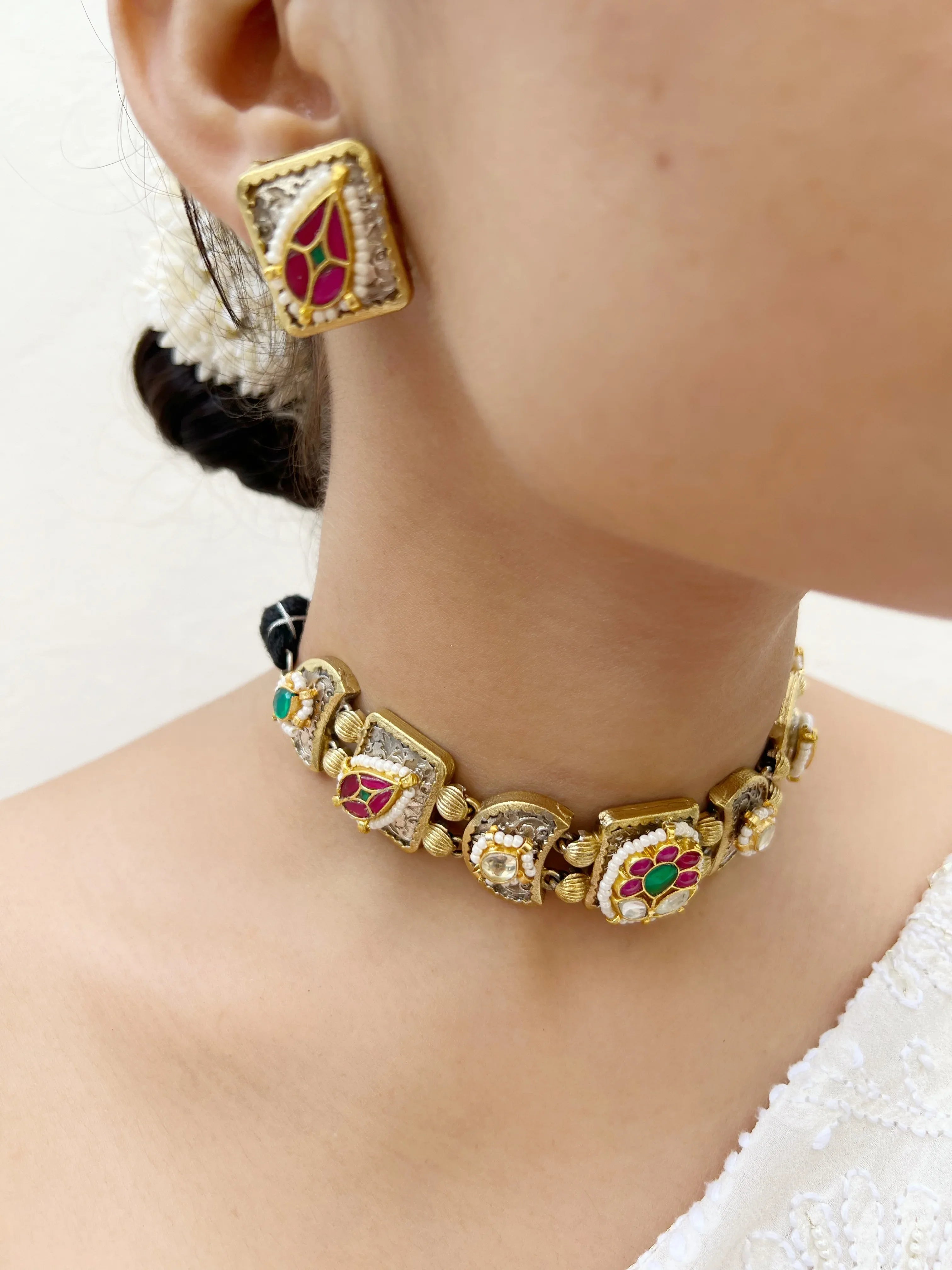 Masoom Paanchi Choker Set - Jhaanjhariya