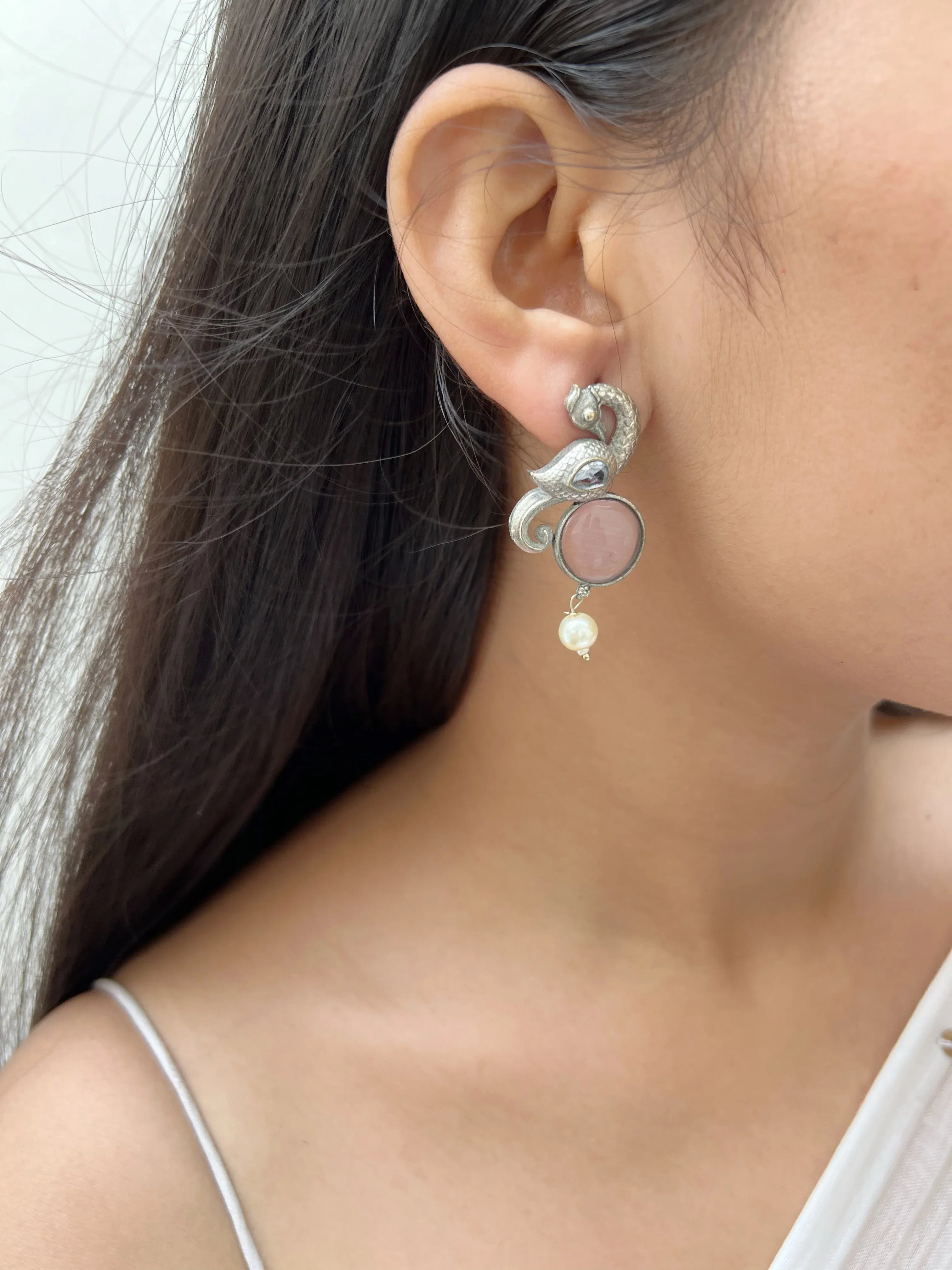 Mor Drop Studs - Jhaanjhariya