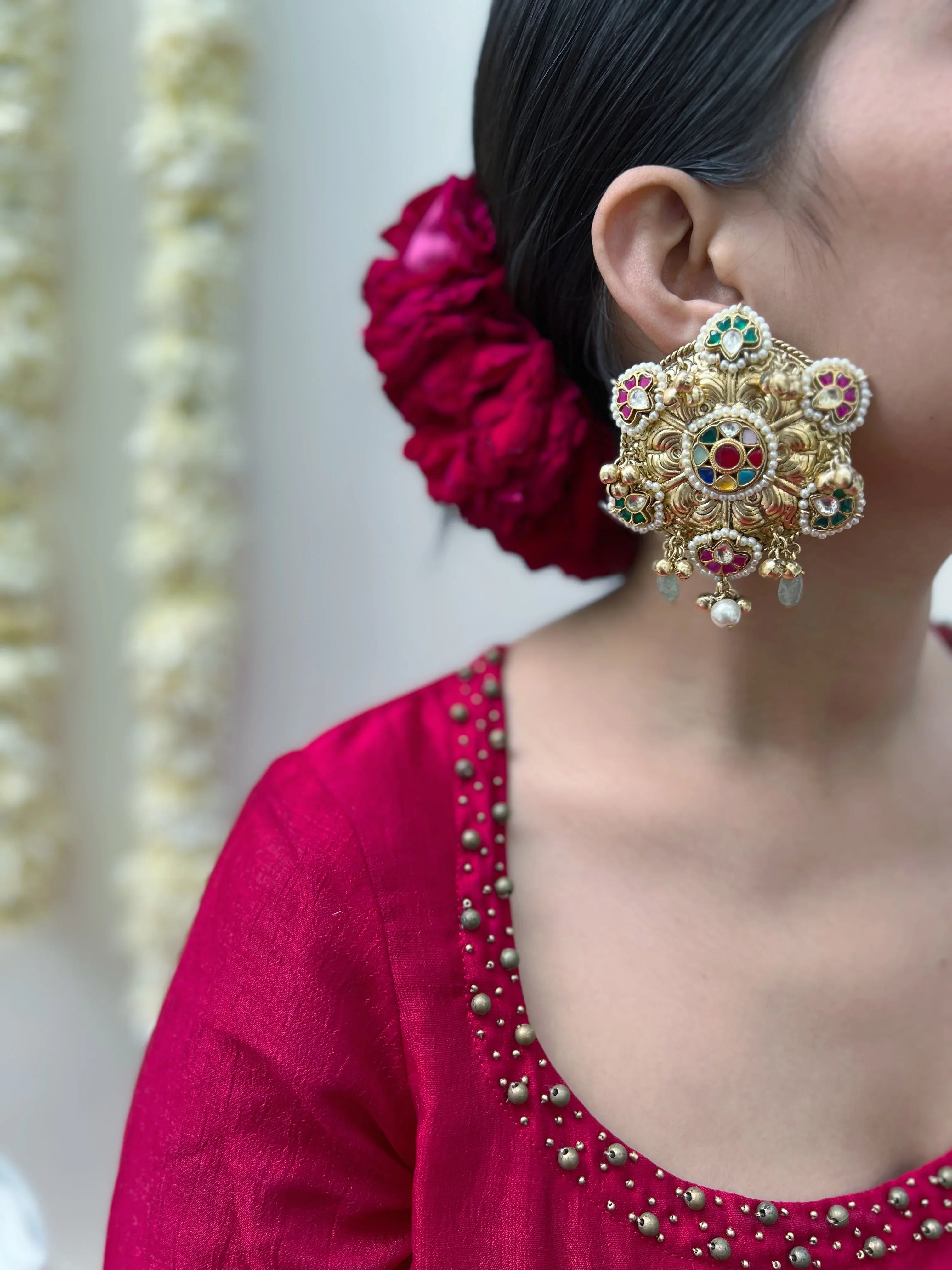 Ishq-Ana Oversize Studs - Jhaanjhariya