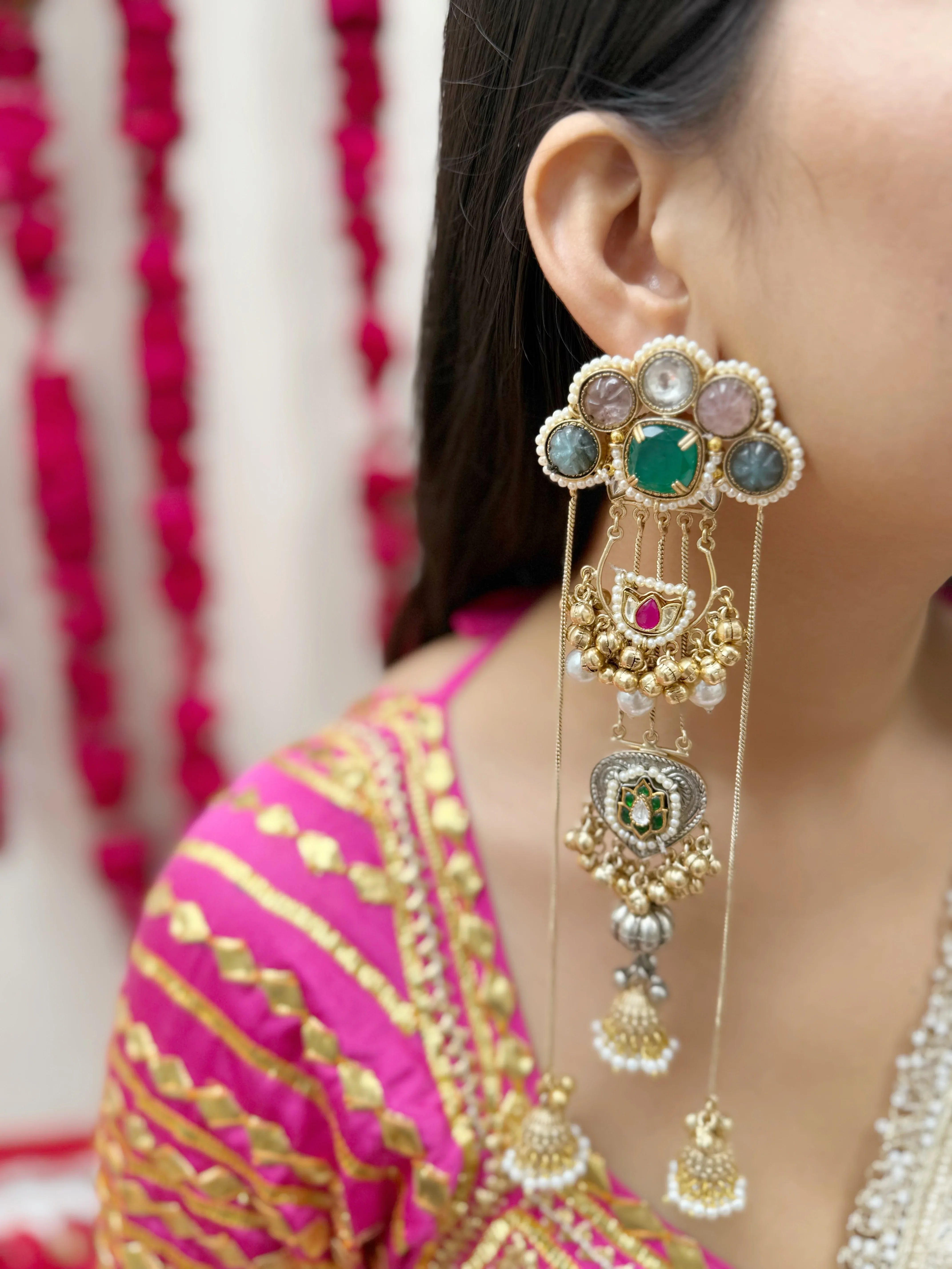 Noor-e-Ishq Kashmiri Earrings - Jhaanjhariya