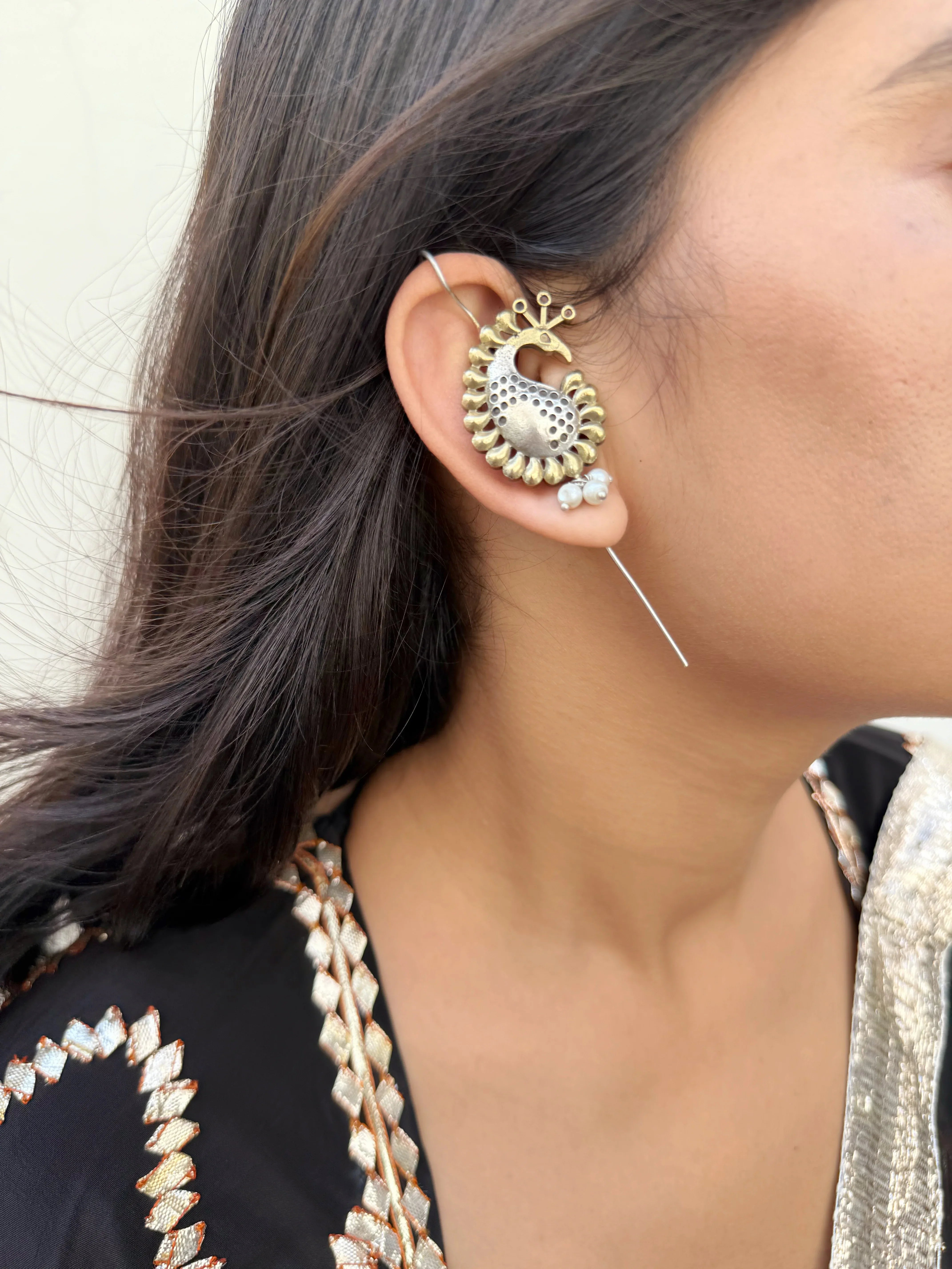 Peacock Pearl Taara Sui (SET OF TWO) - Jhaanjhariya