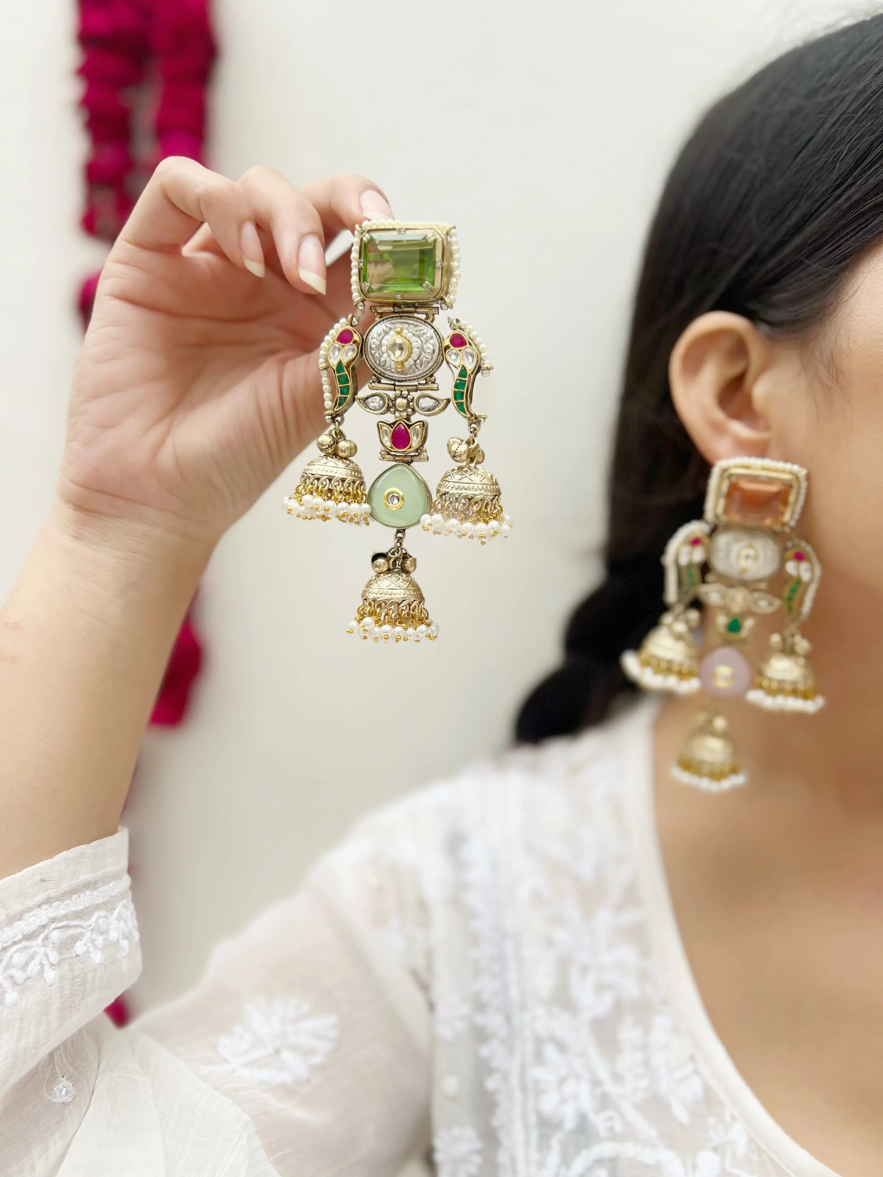 Meera Motif Earring - Jhaanjhariya