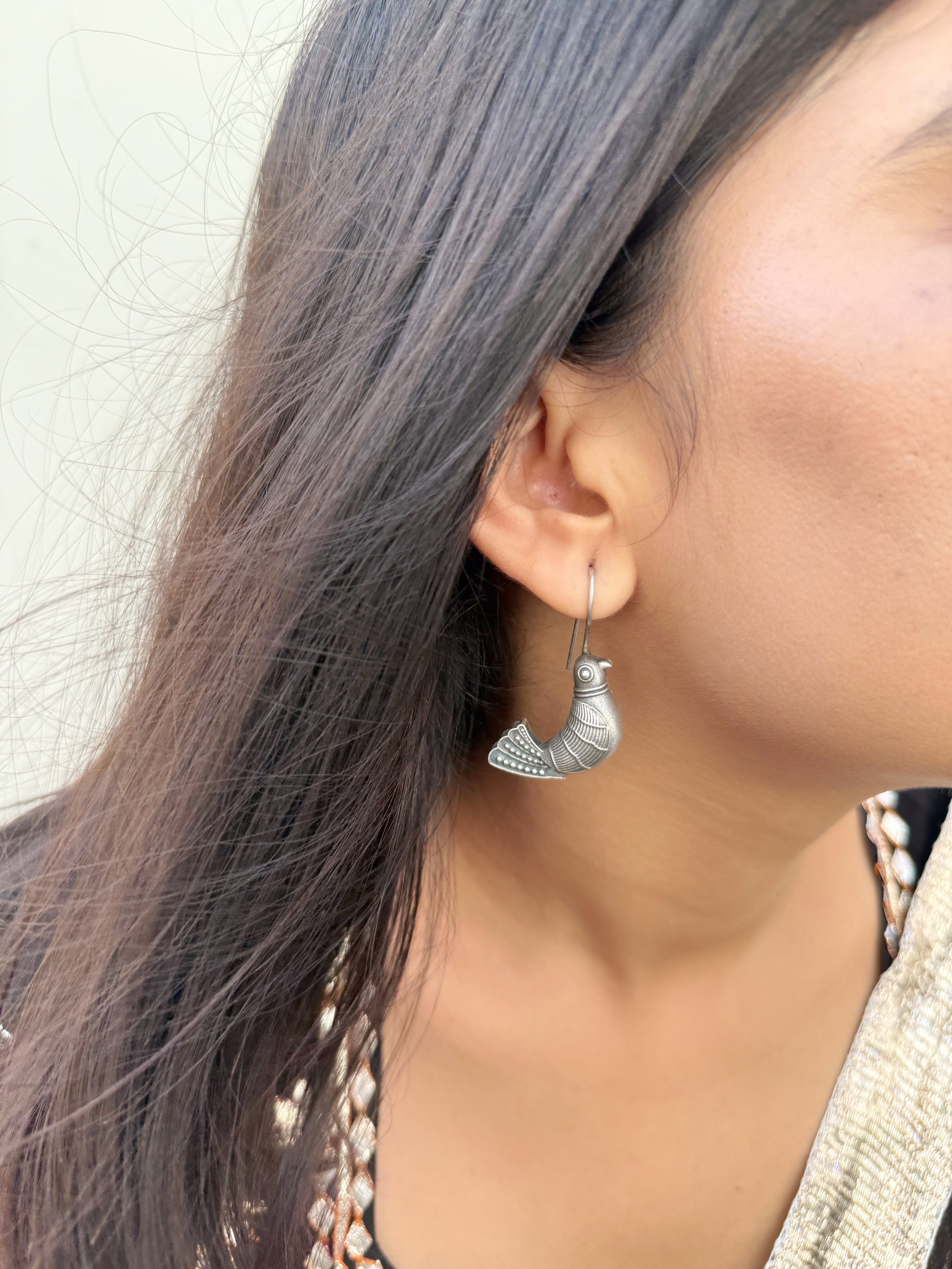 Chandi Koyal Hook Earring