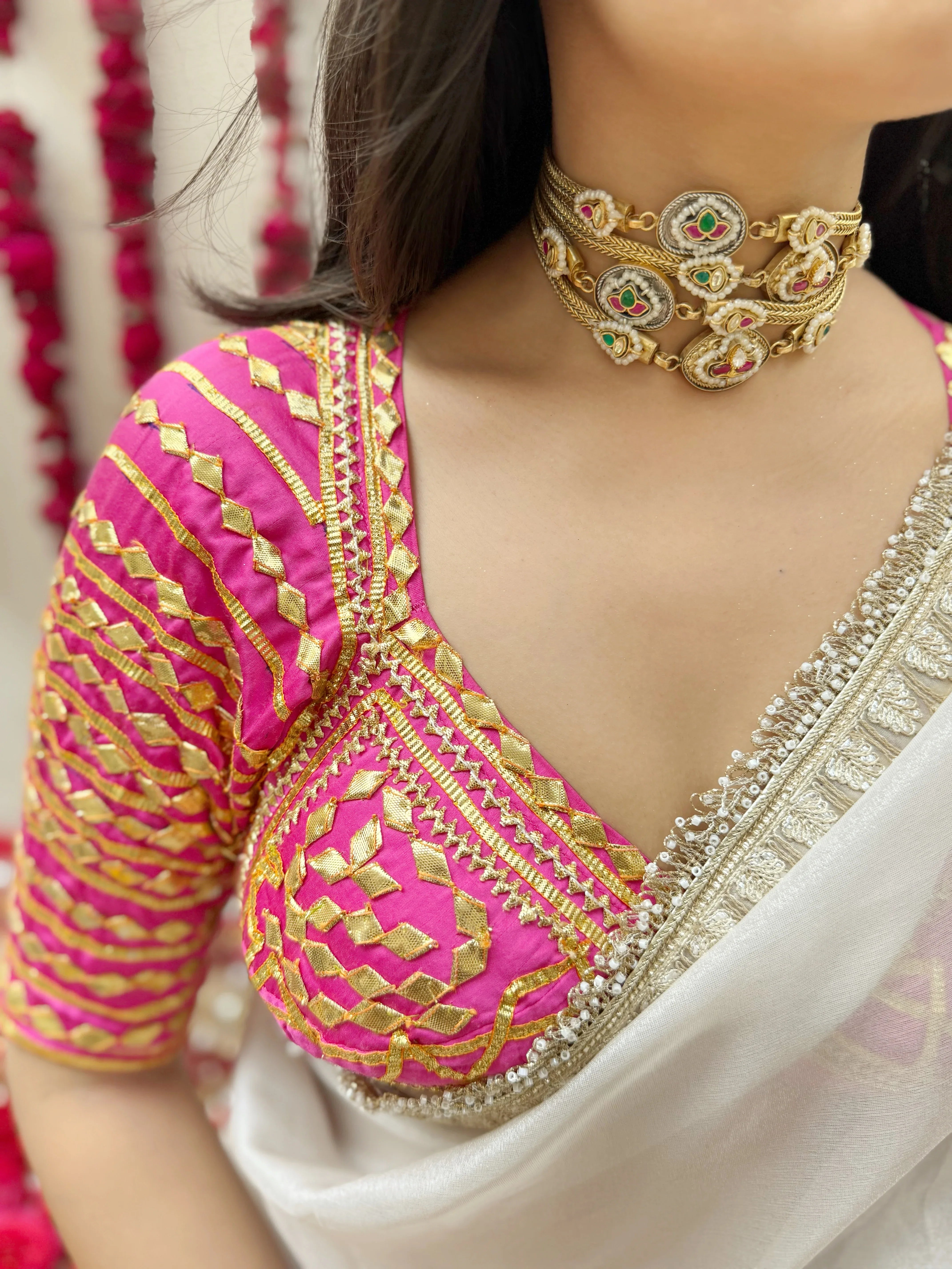 Ru-Ba-Ru Choker Set - Jhaanjhariya