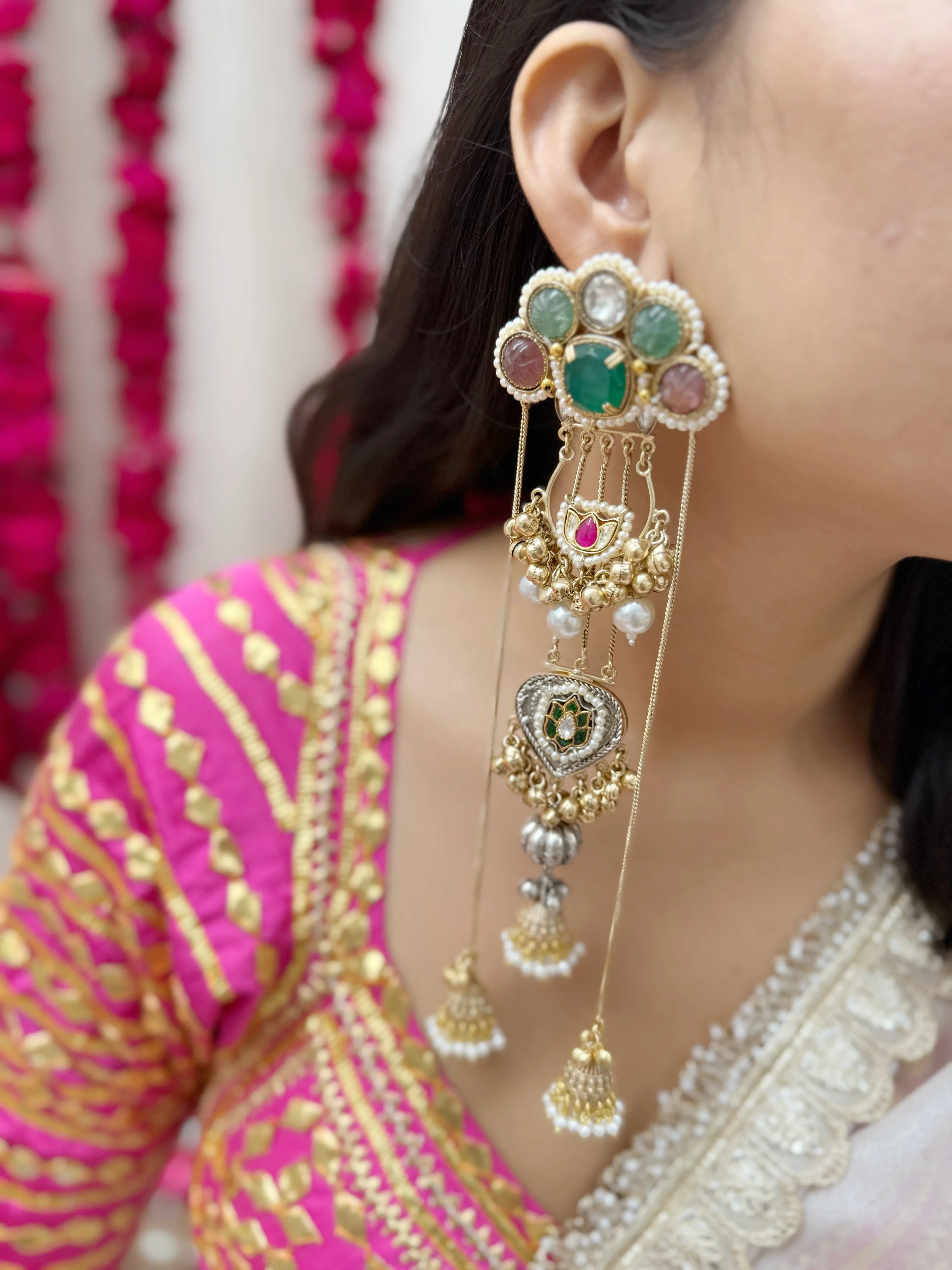 Noor-e-Ishq Kashmiri Earrings - Jhaanjhariya