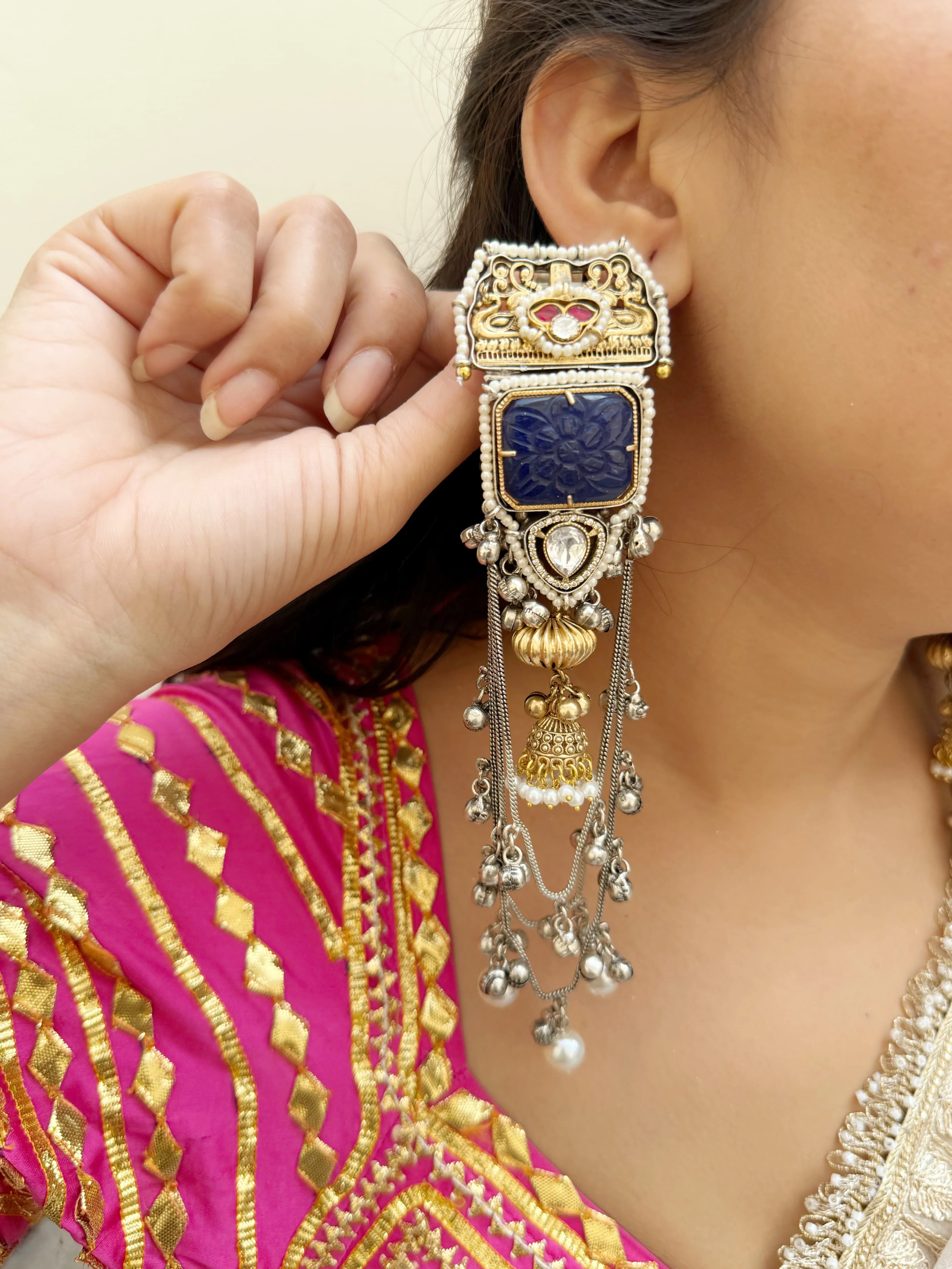 Saqi Kashmiri Earrings - Jhaanjhariya