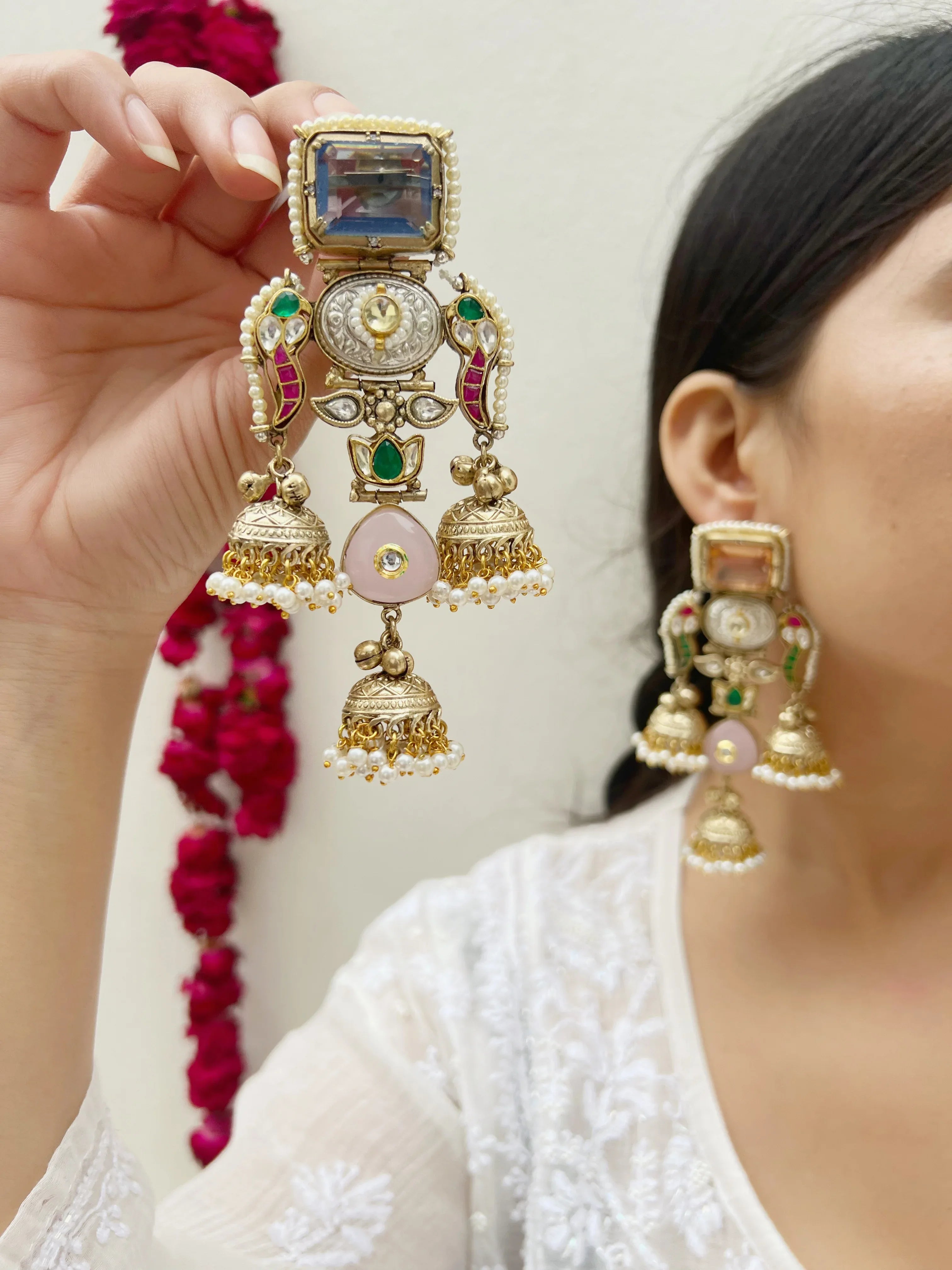 Meera Motif Earring - Jhaanjhariya