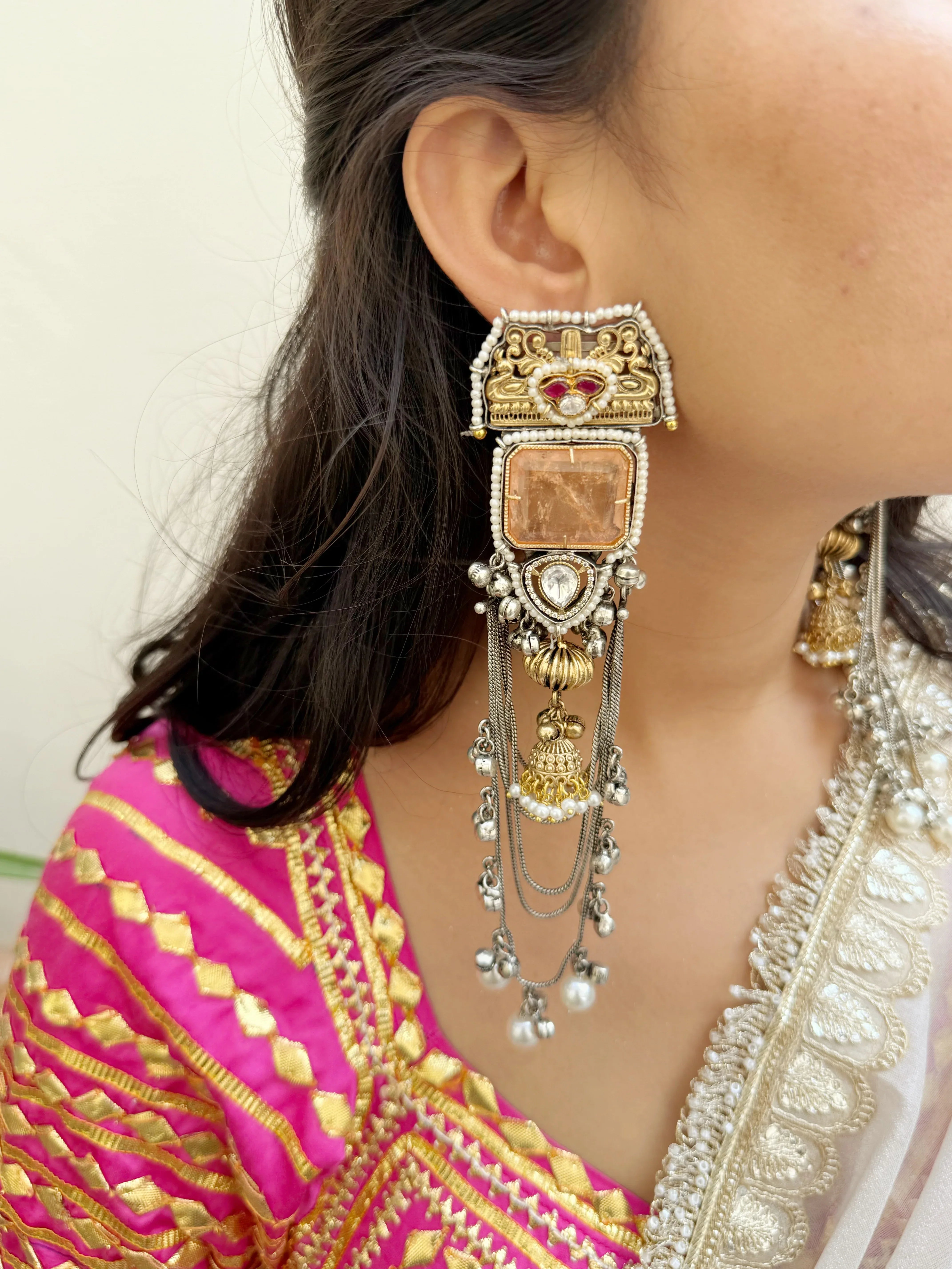 Saqi Kashmiri Earrings - Jhaanjhariya