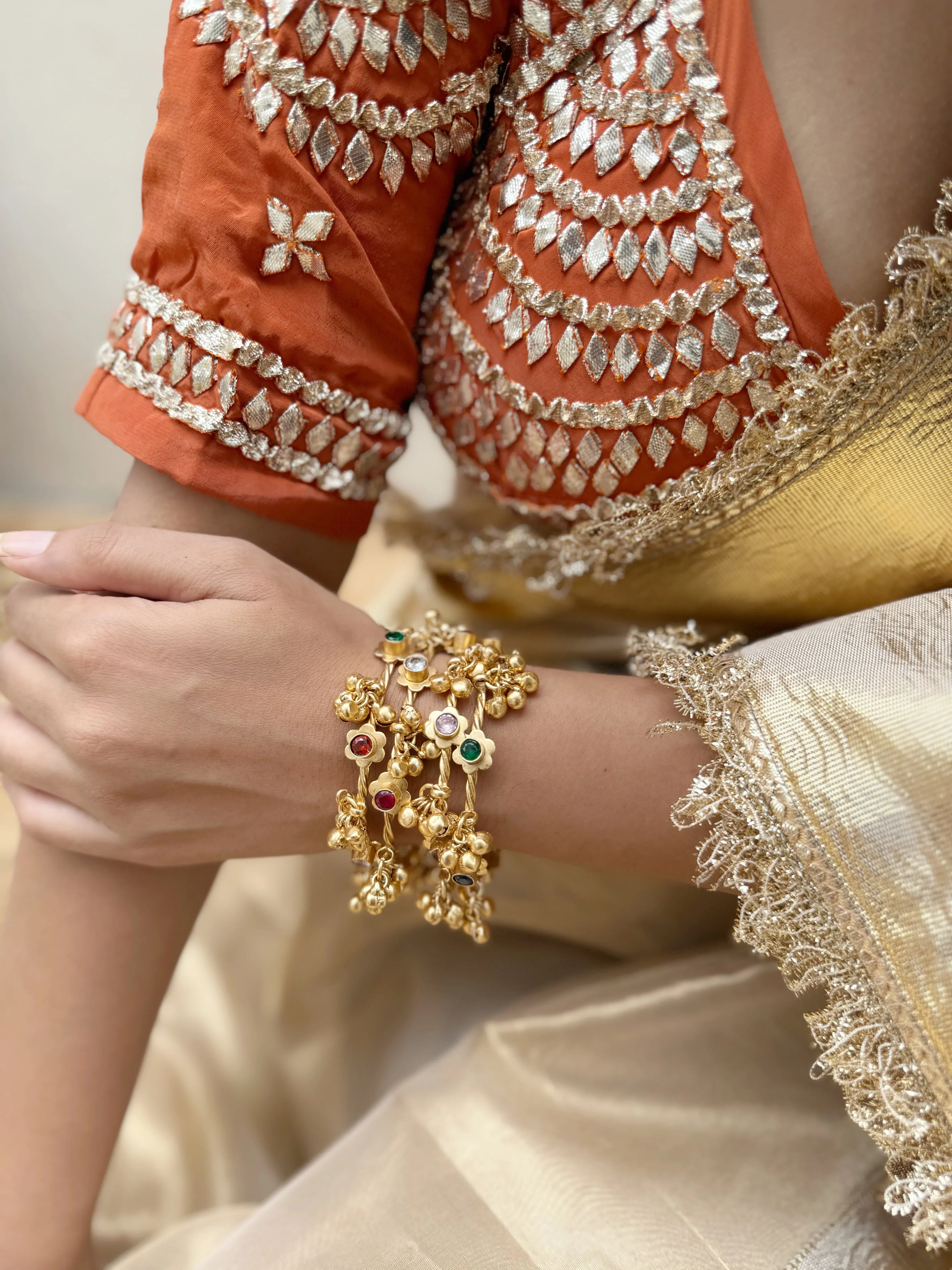 Multi colored Chan Chan Ghunghroo Bangles ( set of 8 pieces ) - Jhaanjhariya