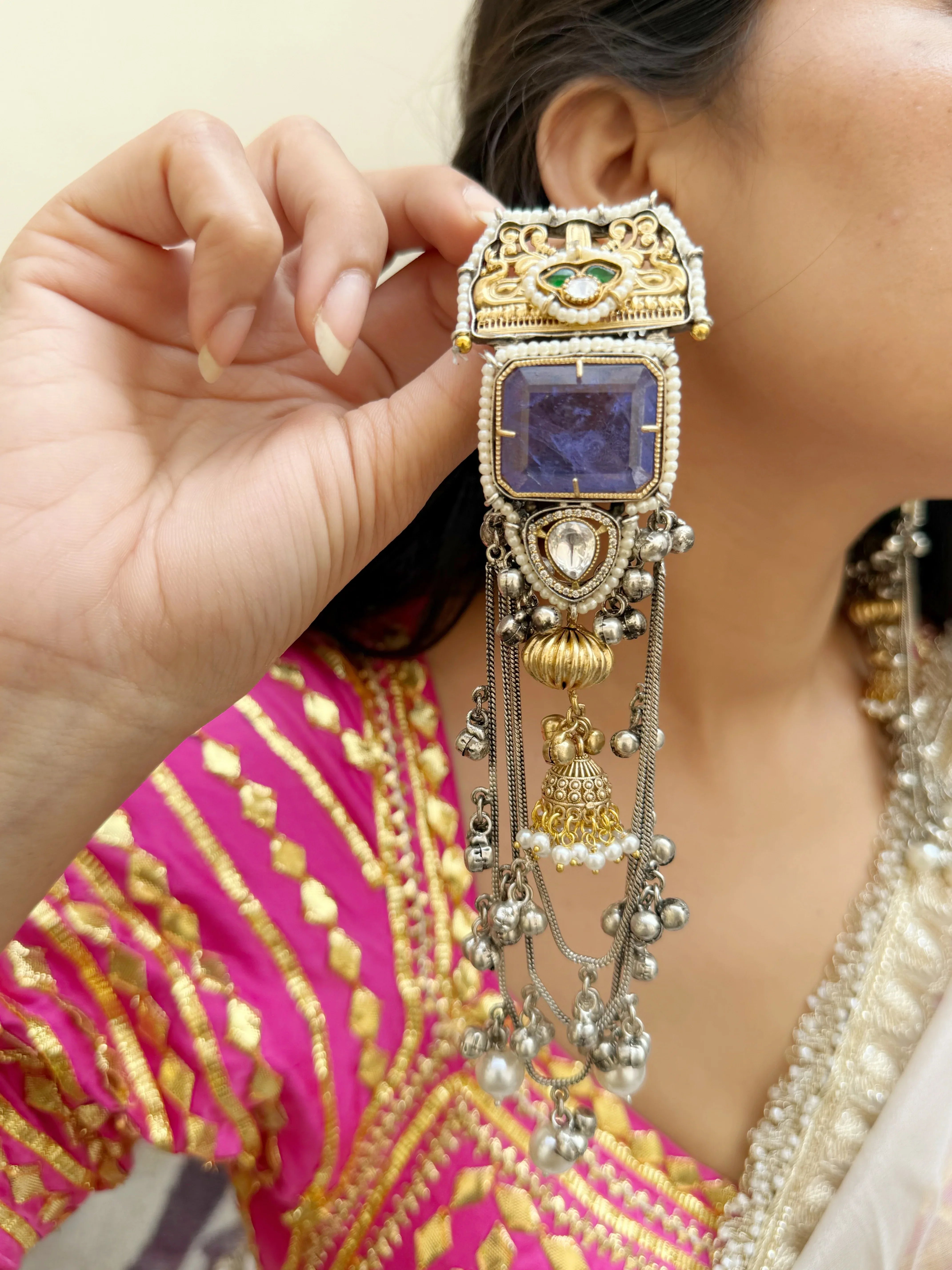Saqi Kashmiri Earrings - Jhaanjhariya