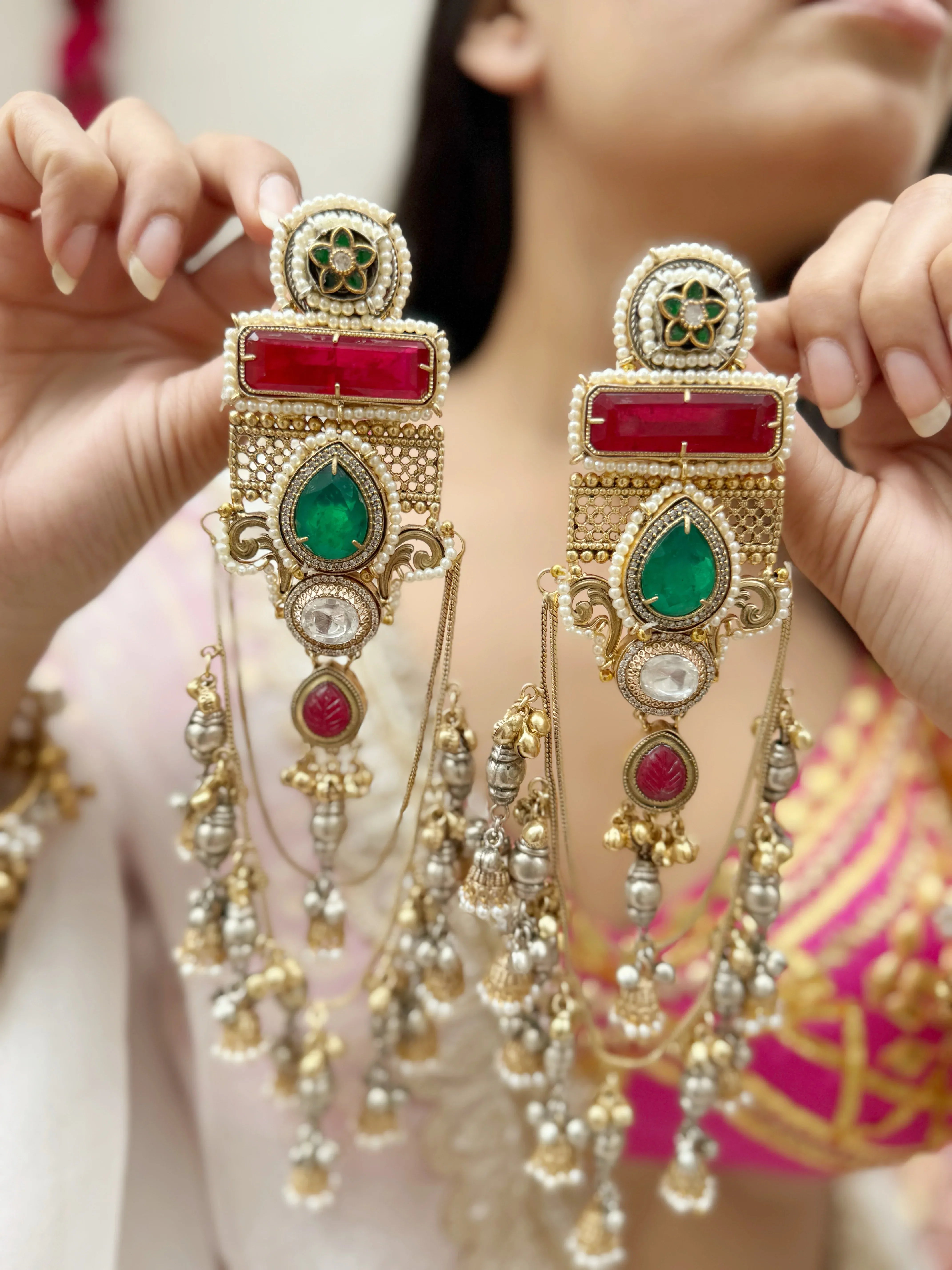 Dilbar Kashmiri Earrings - Jhaanjhariya