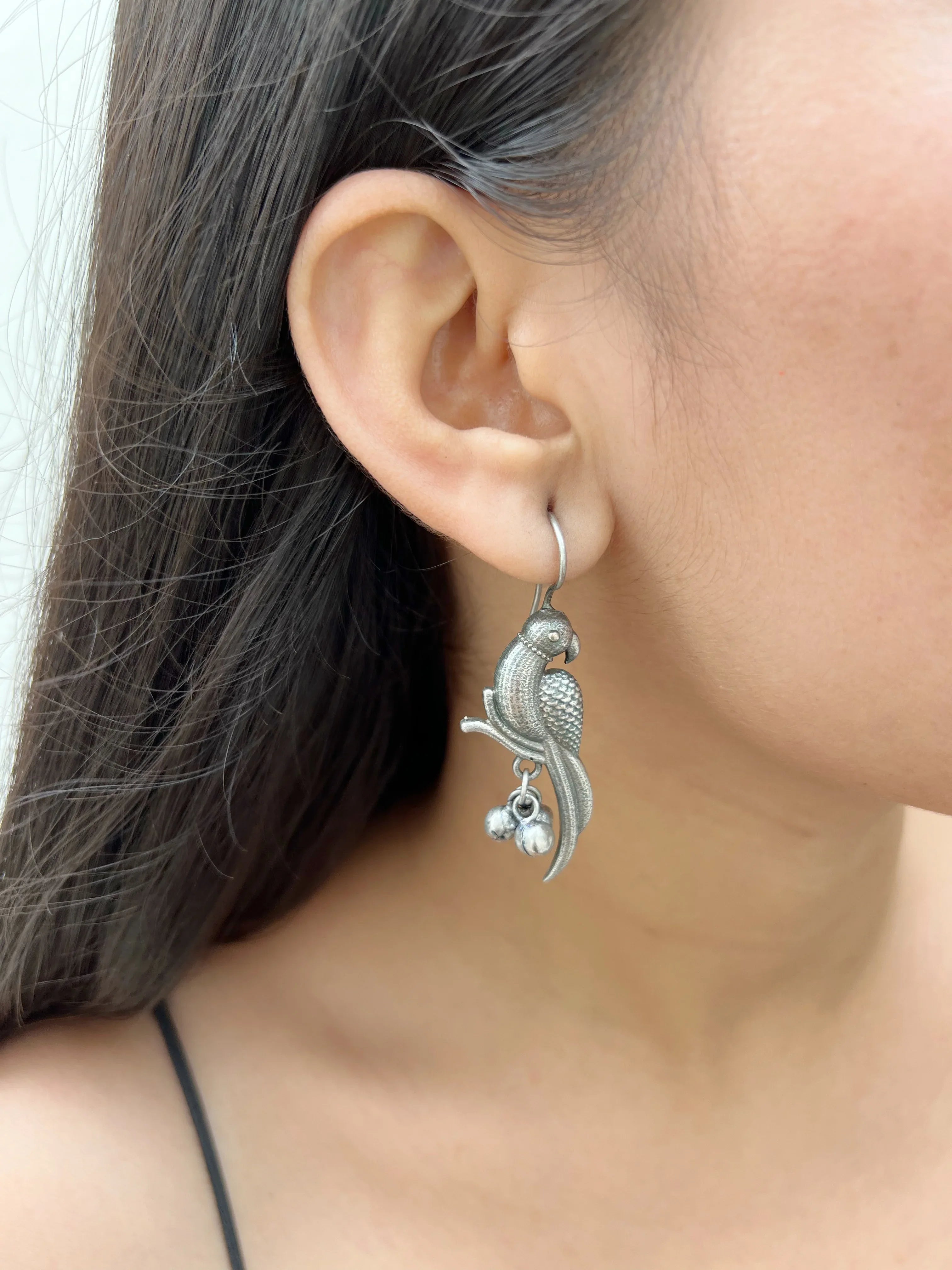Quirky Parrot Hook Earrings - Jhaanjhariya