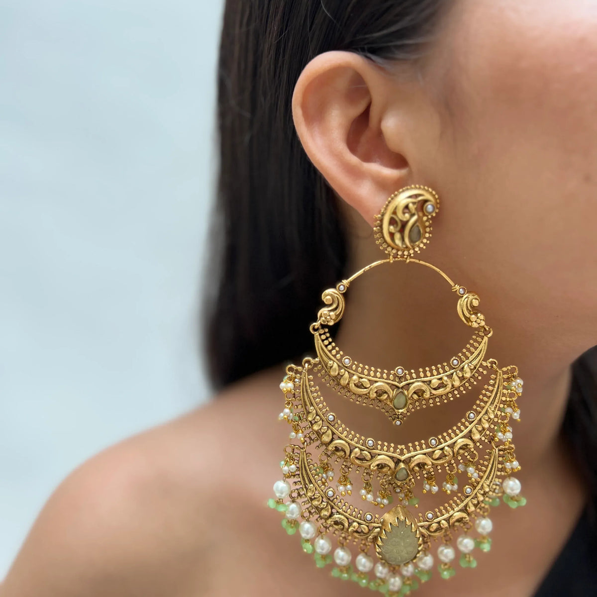Indali Silver Chandbali – Jhaanjhariya