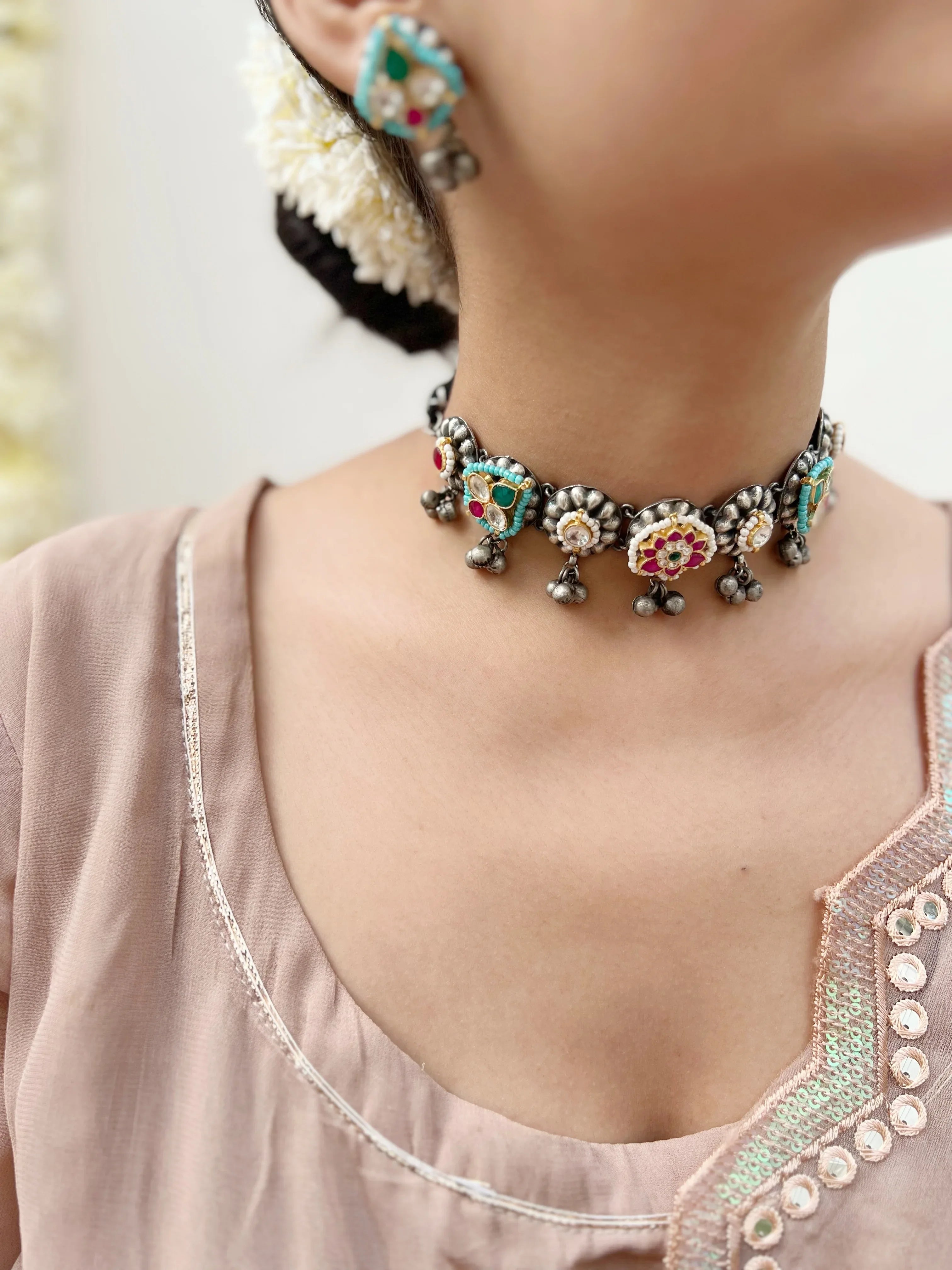 Abaya Choker Set - Jhaanjhariya