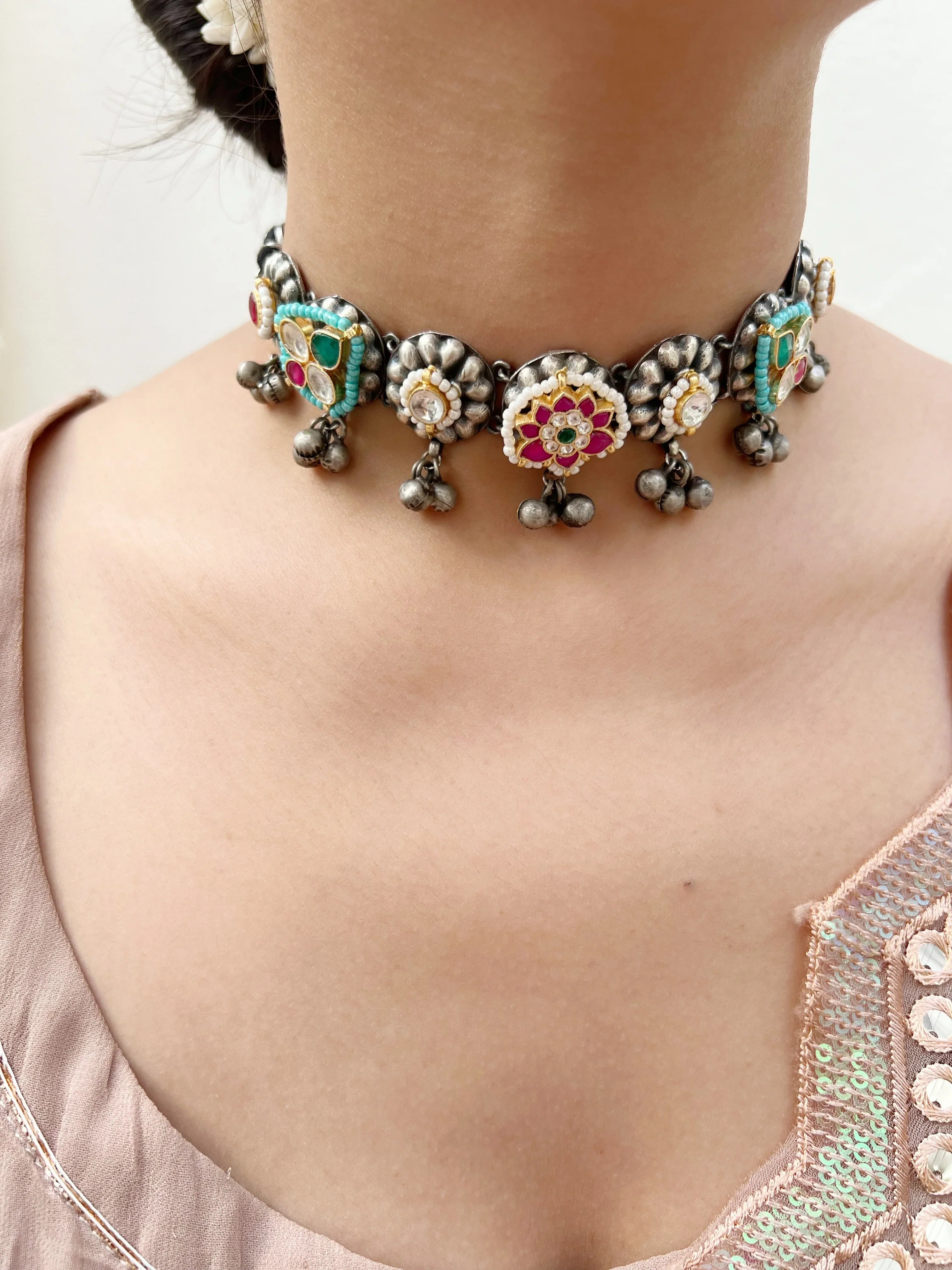 Abaya Choker Set - Jhaanjhariya