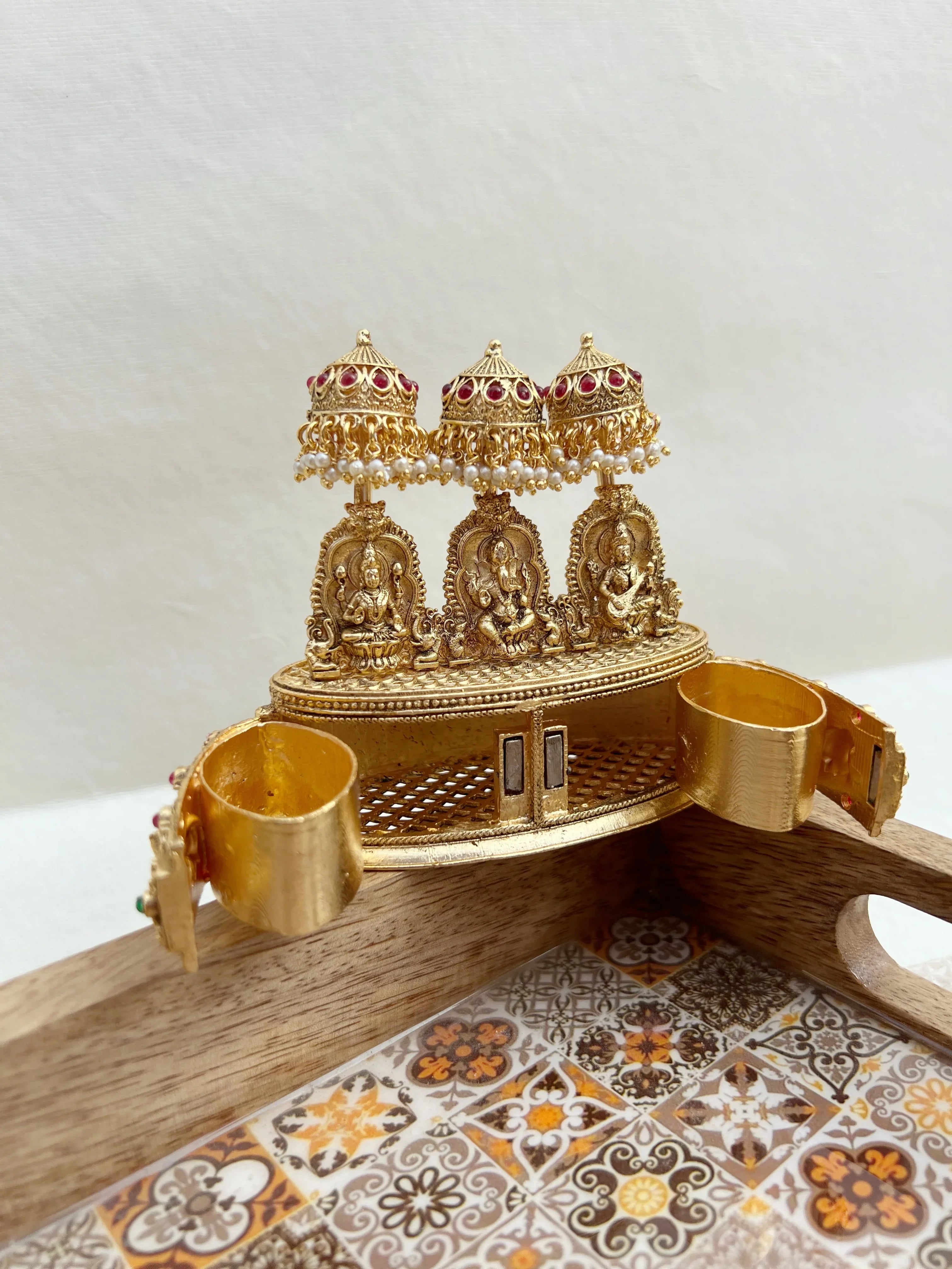 Uma Laxmi Ganesh Kumkum-Box - Jhaanjhariya