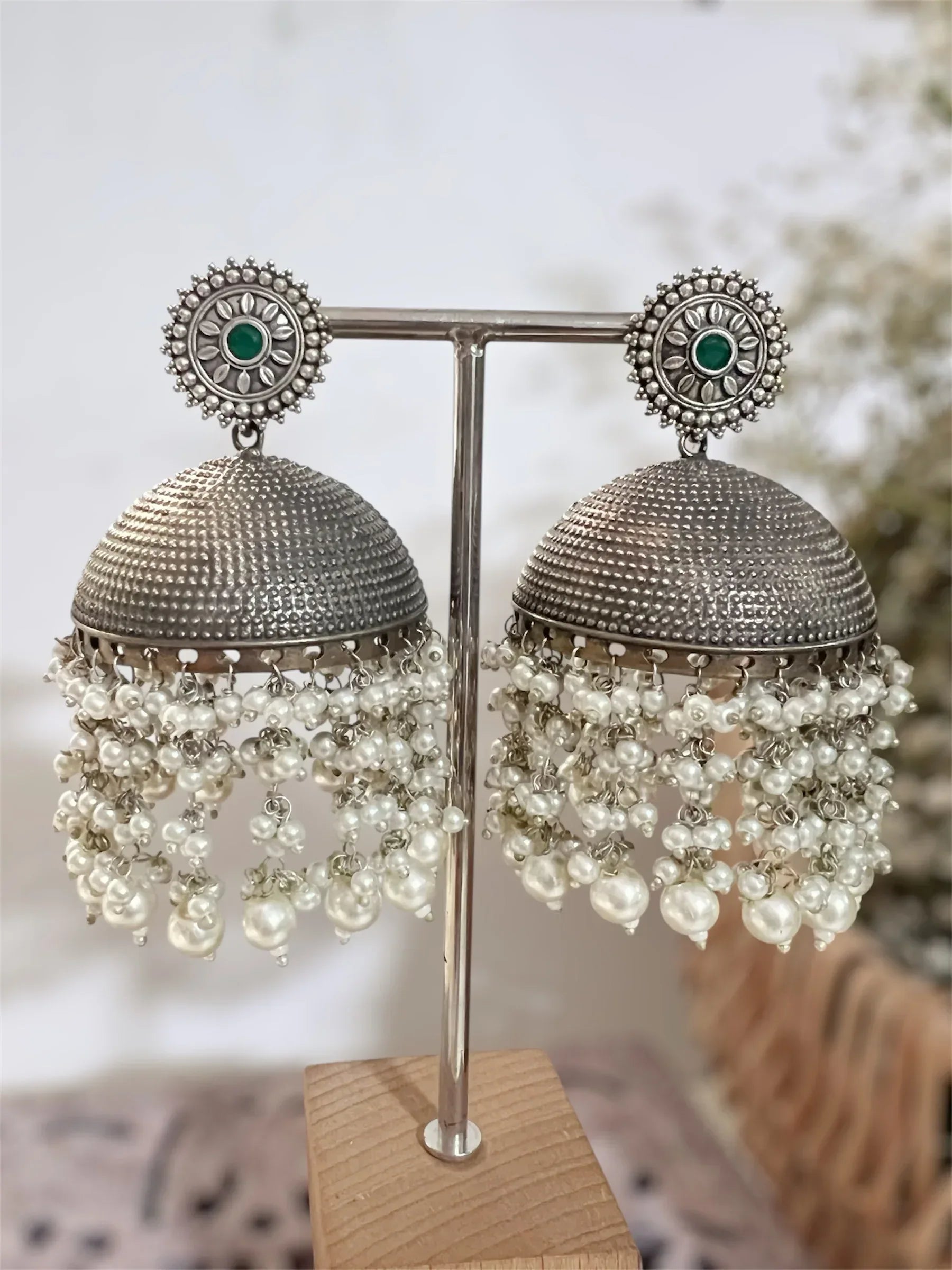 Moonlit Metal Jhumka - Jhaanjhariya
