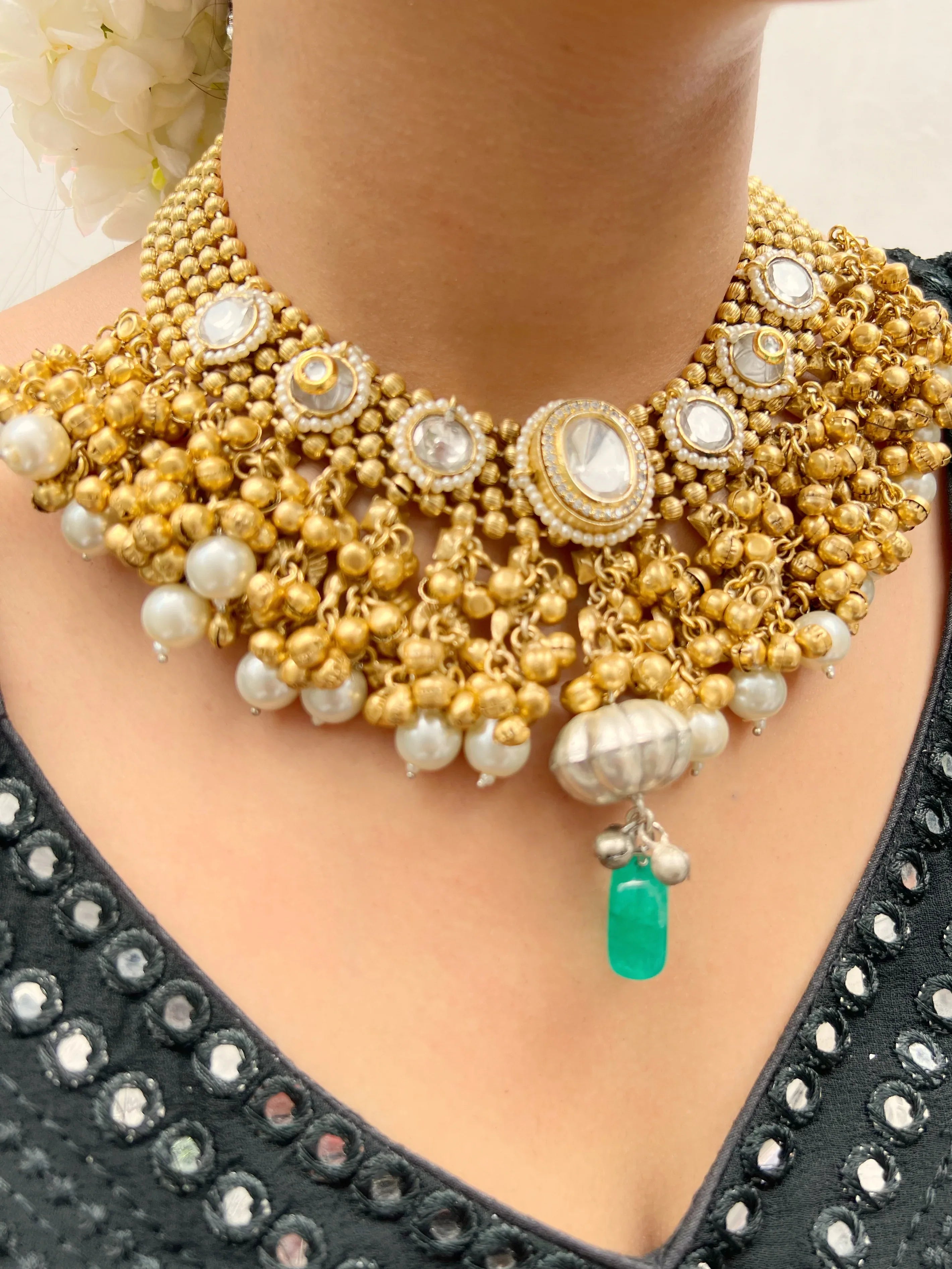 Zariya Gold Necklace - Jhaanjhariya