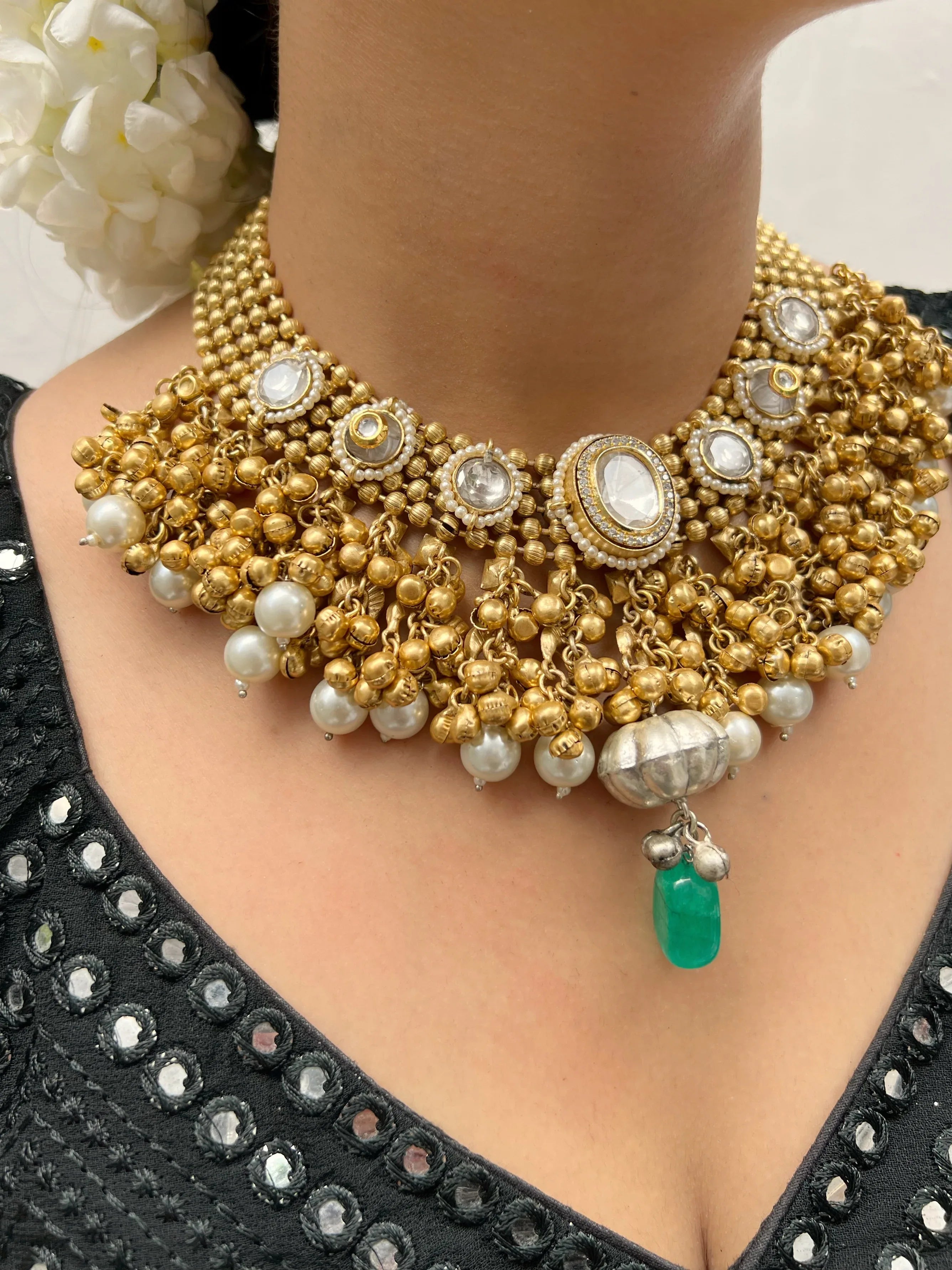 Zariya Gold Necklace - Jhaanjhariya