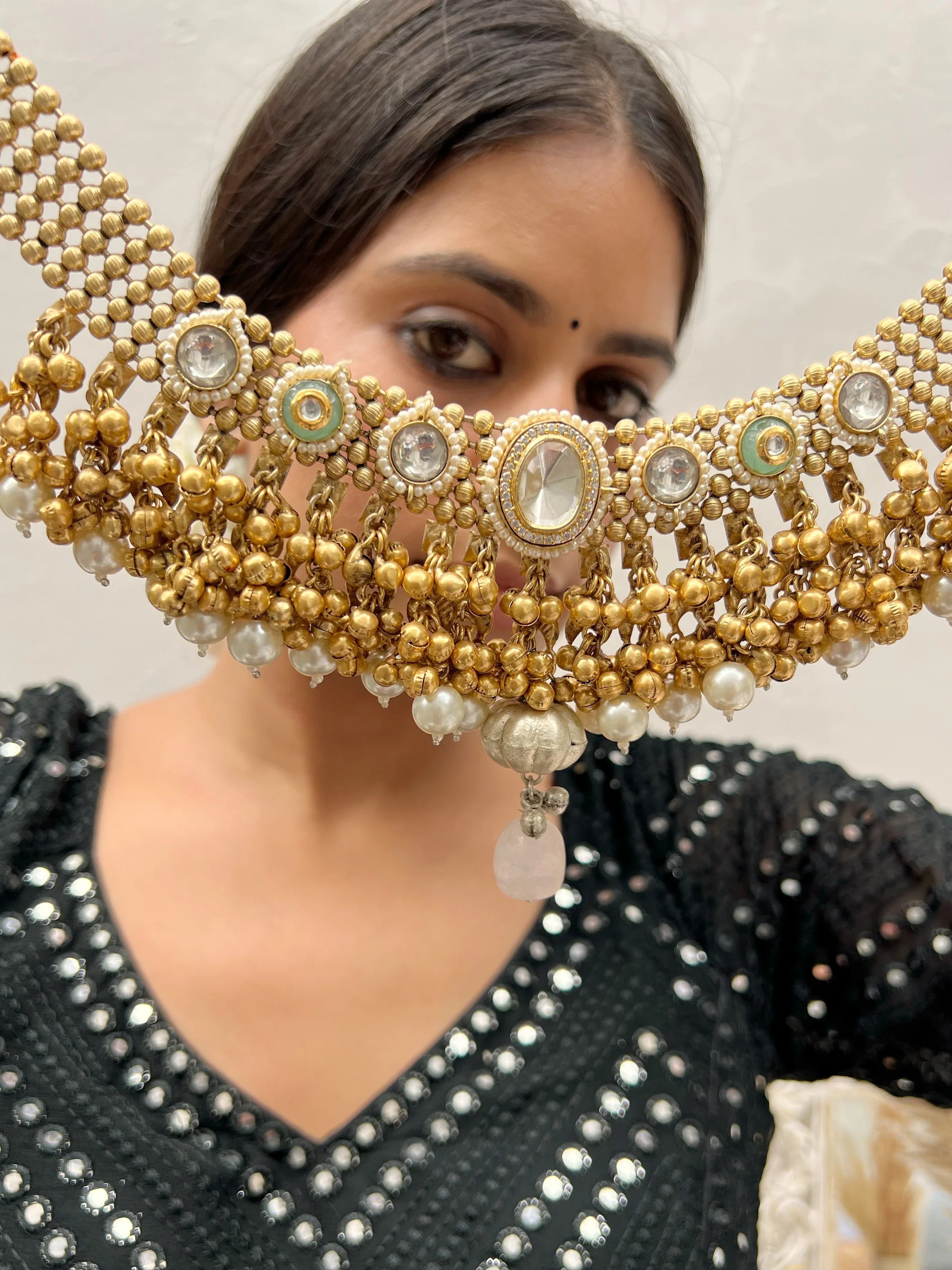 Zariya Gold Necklace - Jhaanjhariya