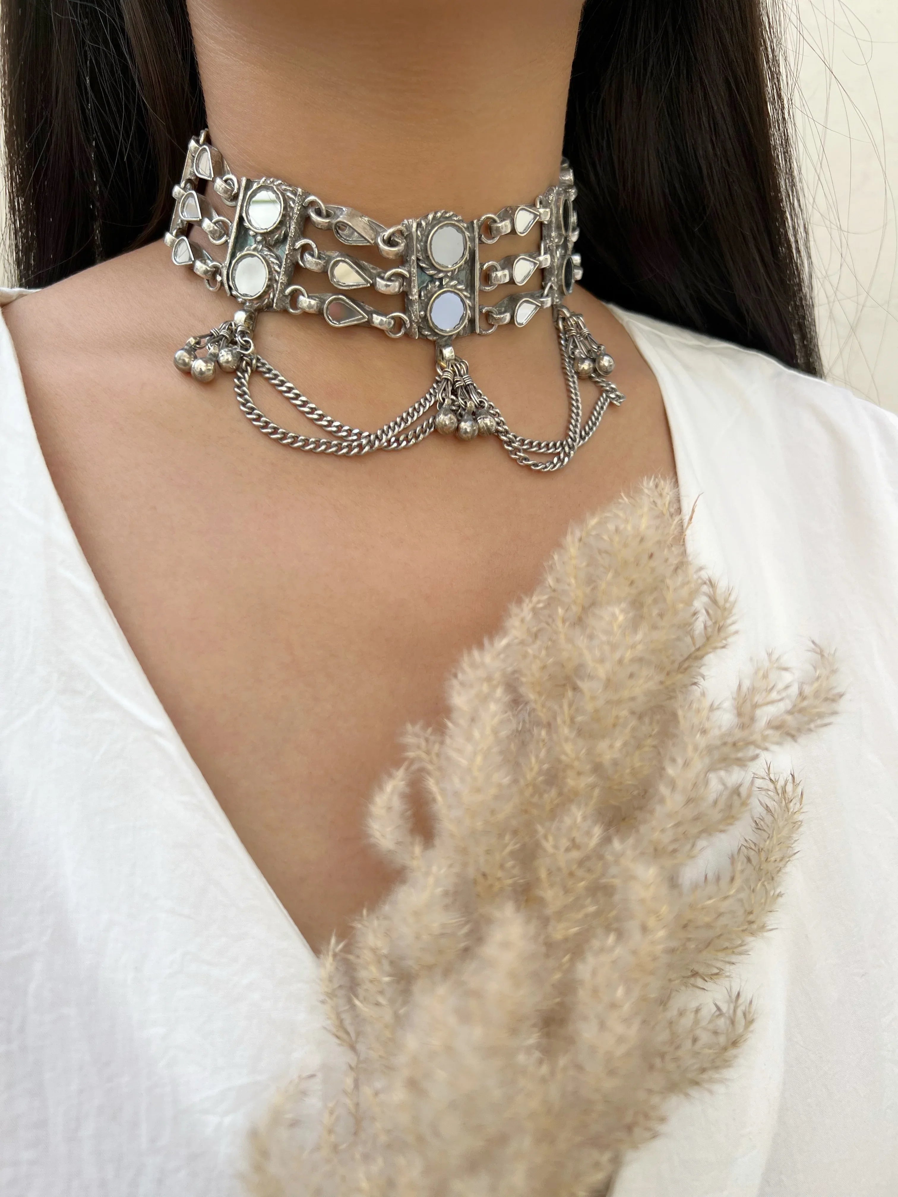 MiraHaus Mirror Necklace - Jhaanjhariya