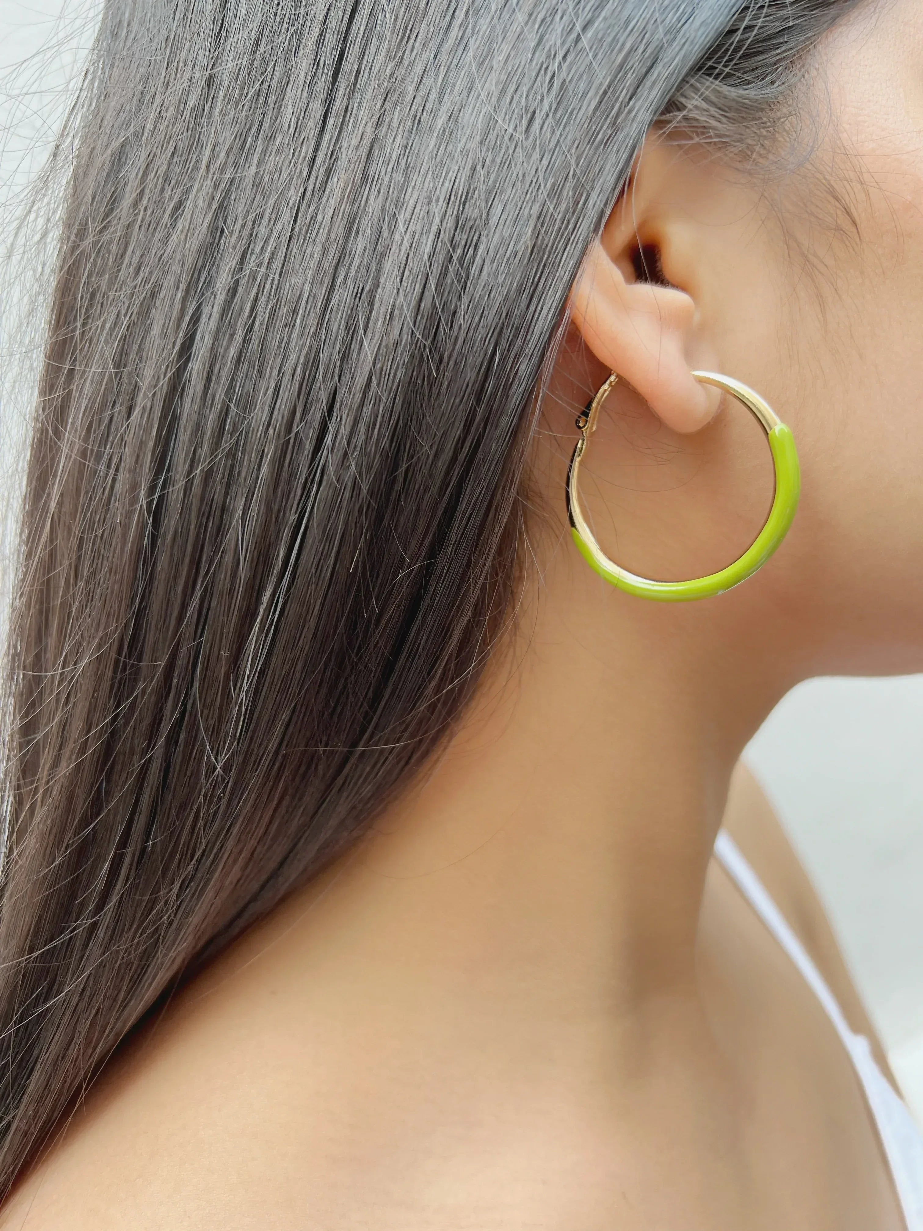 Catalina Golden Hoop Earrings - Jhaanjhariya