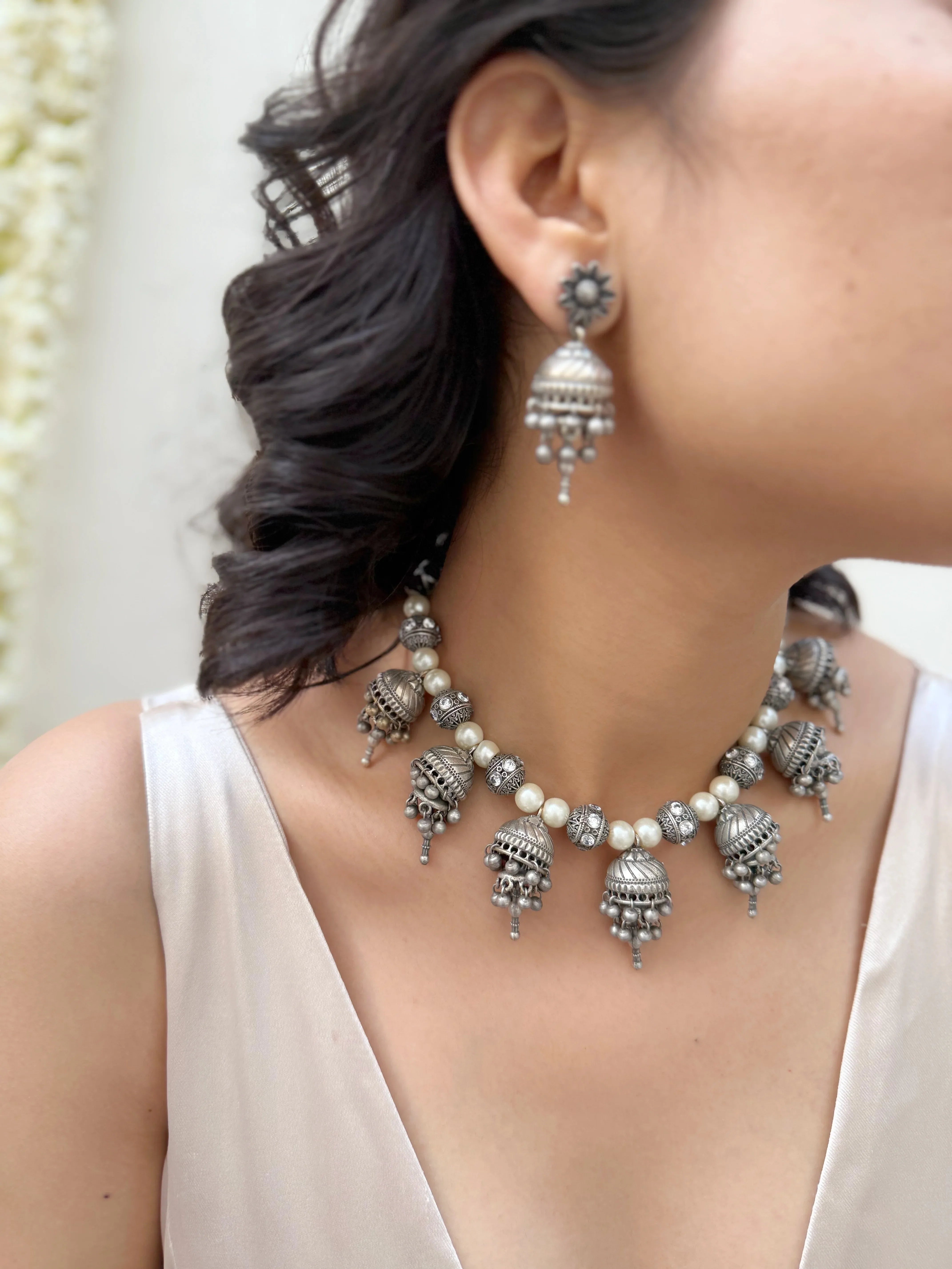 Jhumki Sitara Necklace - Jhaanjhariya