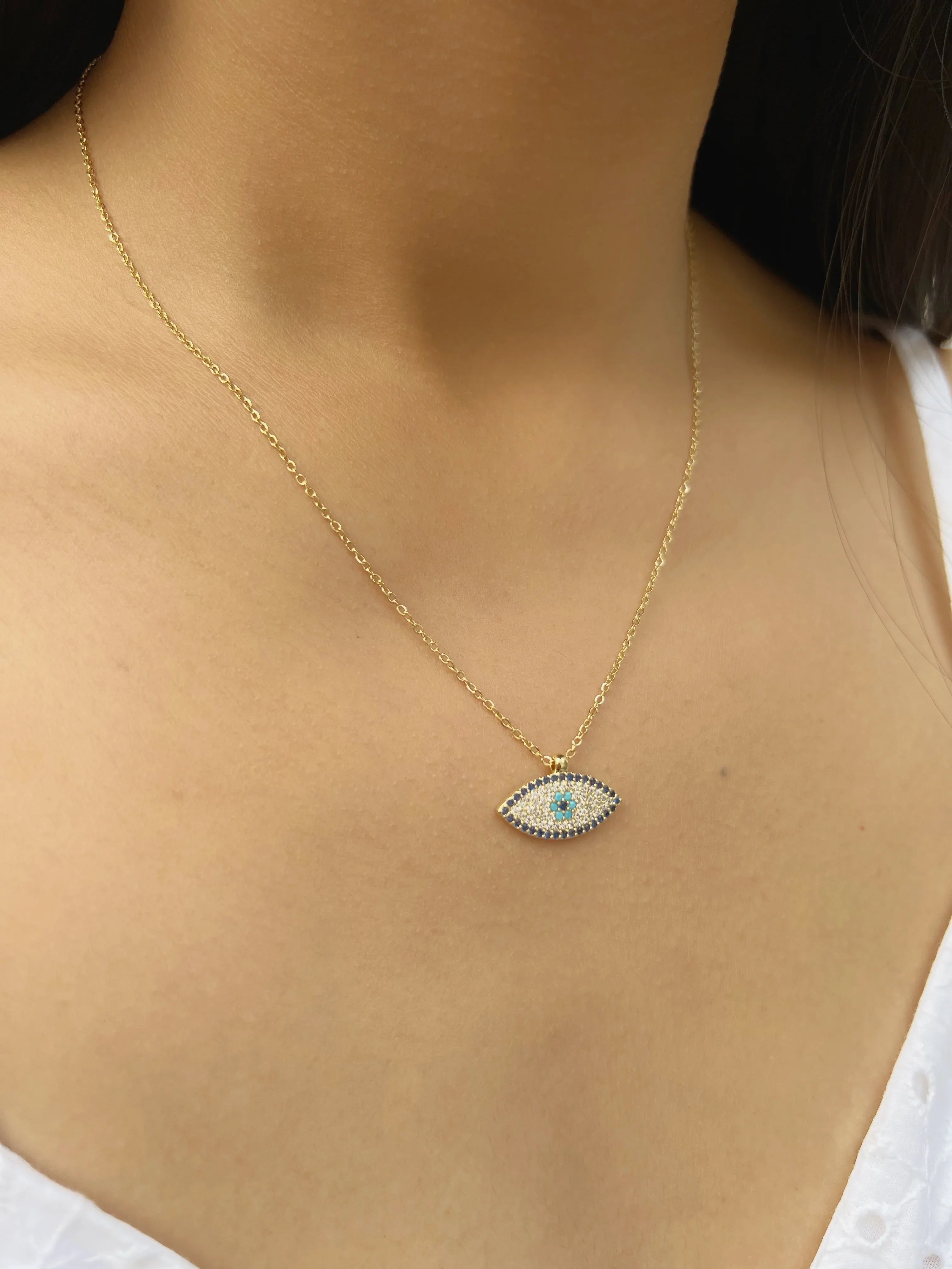 Evil Eye Charm Pendant Necklace - Jhaanjhariya