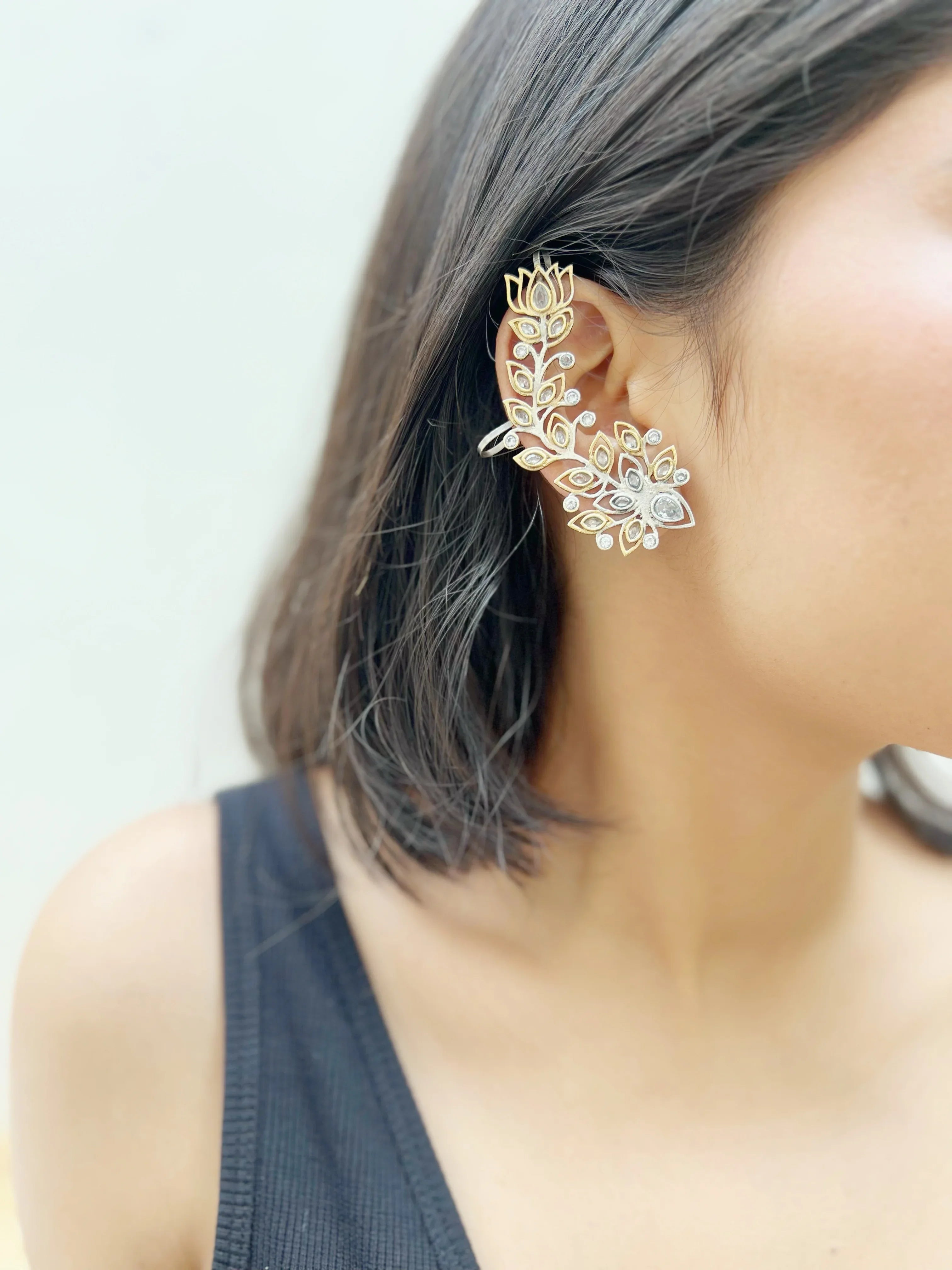 Kamal Bel Duel Tone Earcuffs (SET OF TWO) - Jhaanjhariya