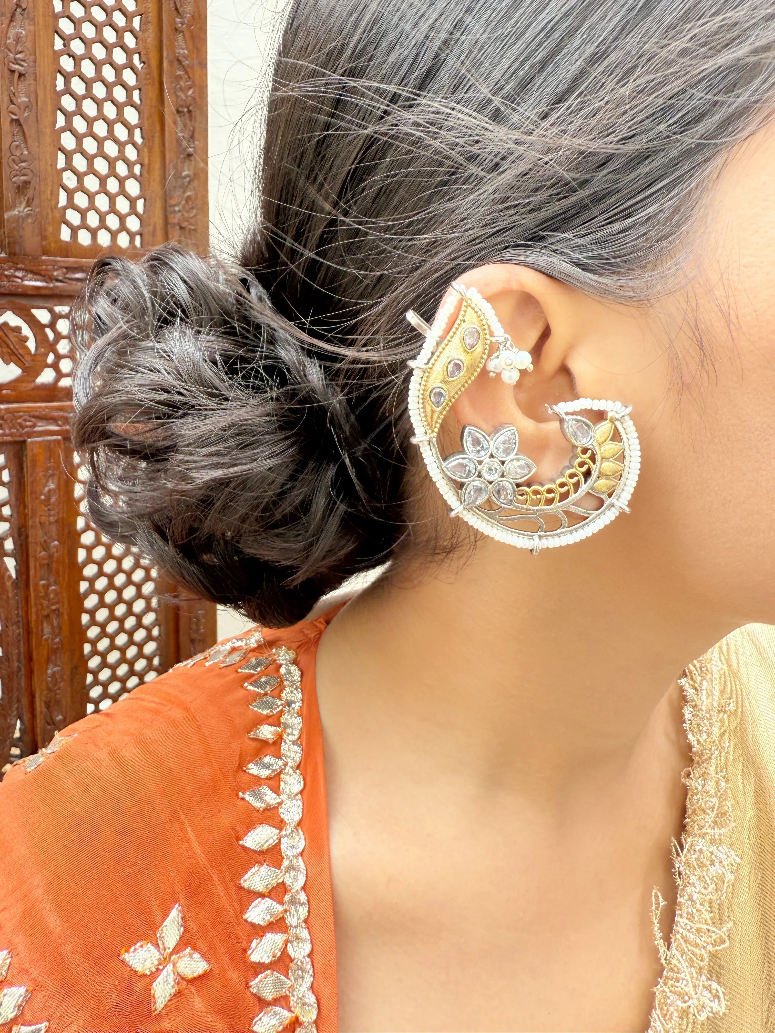Zaver Panna Earcuffs - Jhaanjhariya