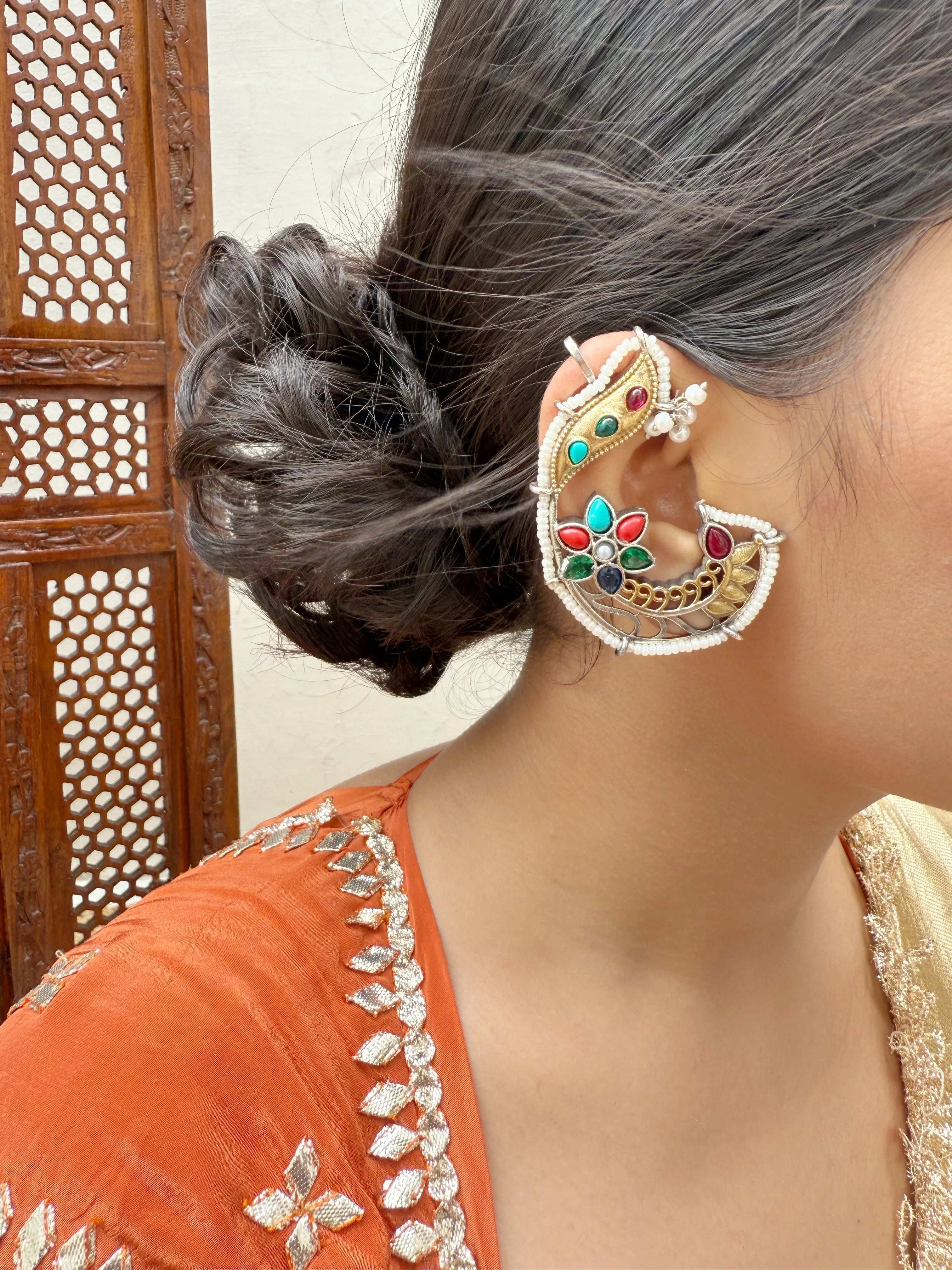 Zaver Panna Earcuffs - Jhaanjhariya