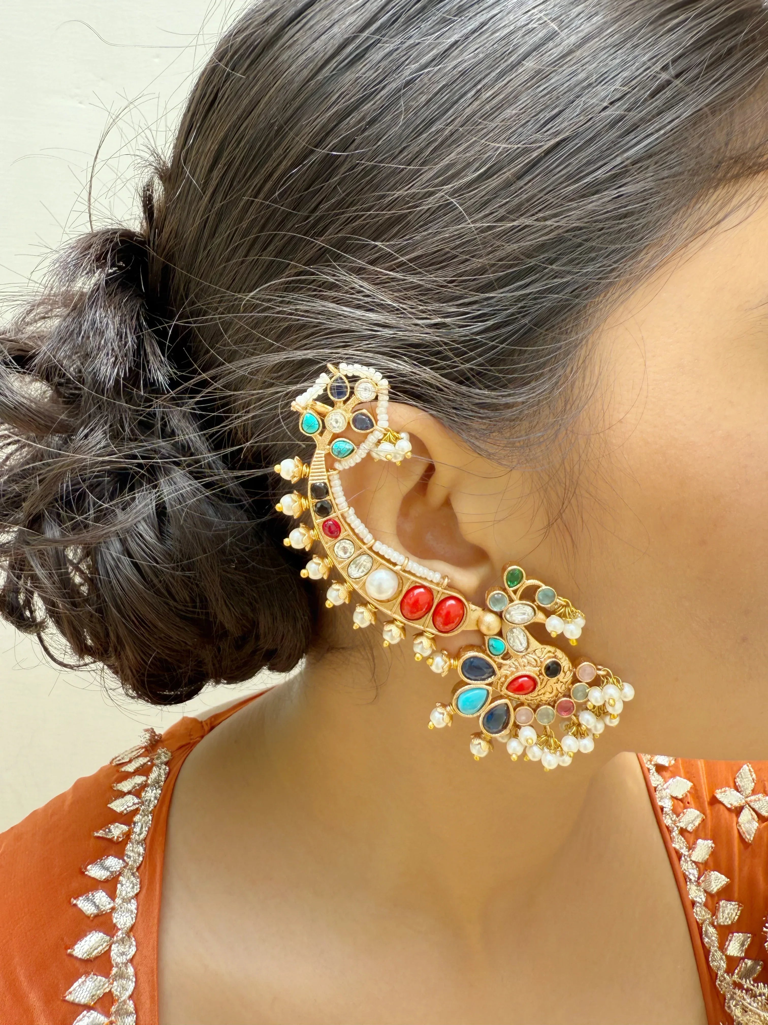 Sunhara Heer Earcuffs - Jhaanjhariya