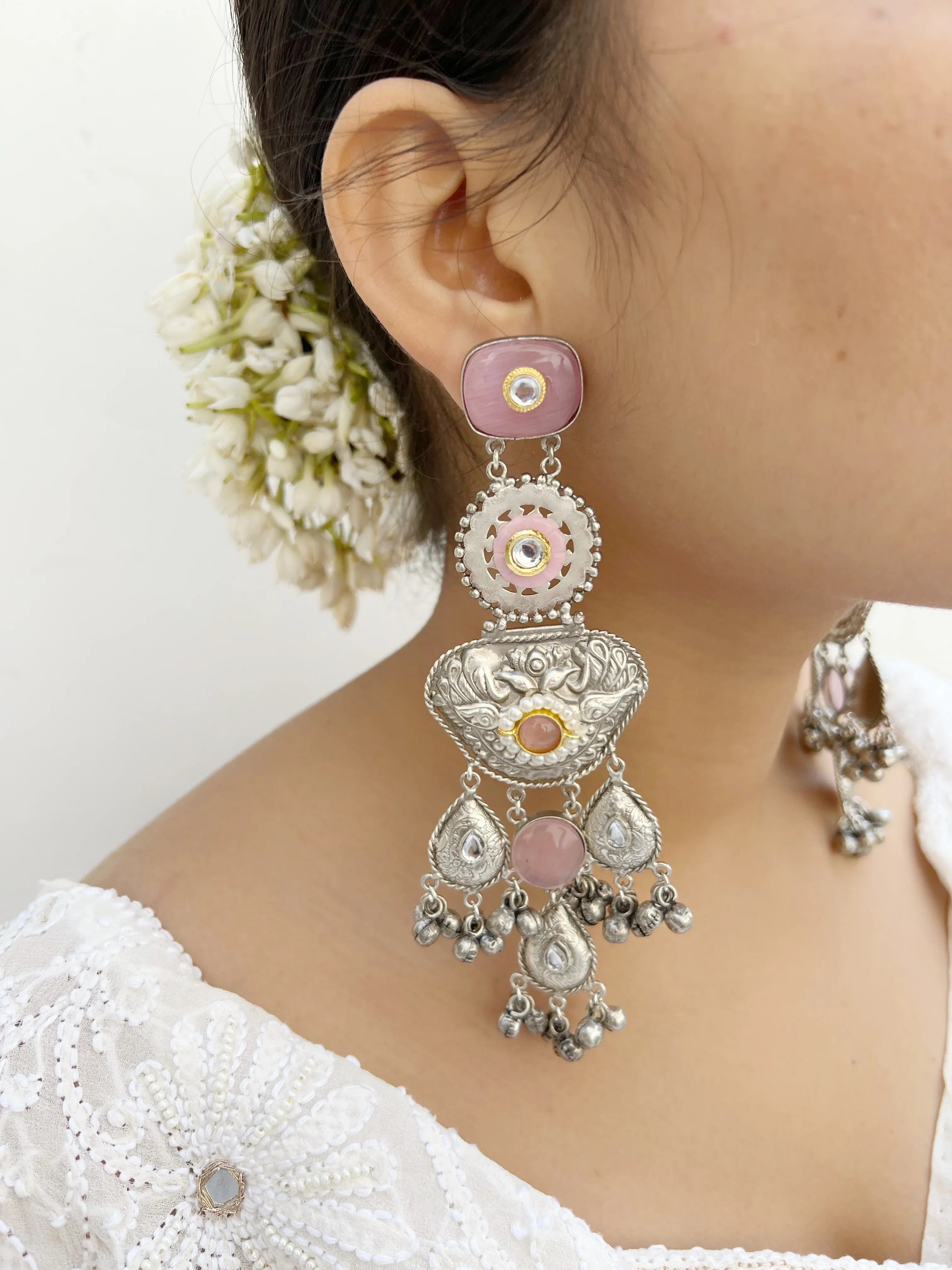 Aafia Silver Jhalar Danglers - Jhaanjhariya