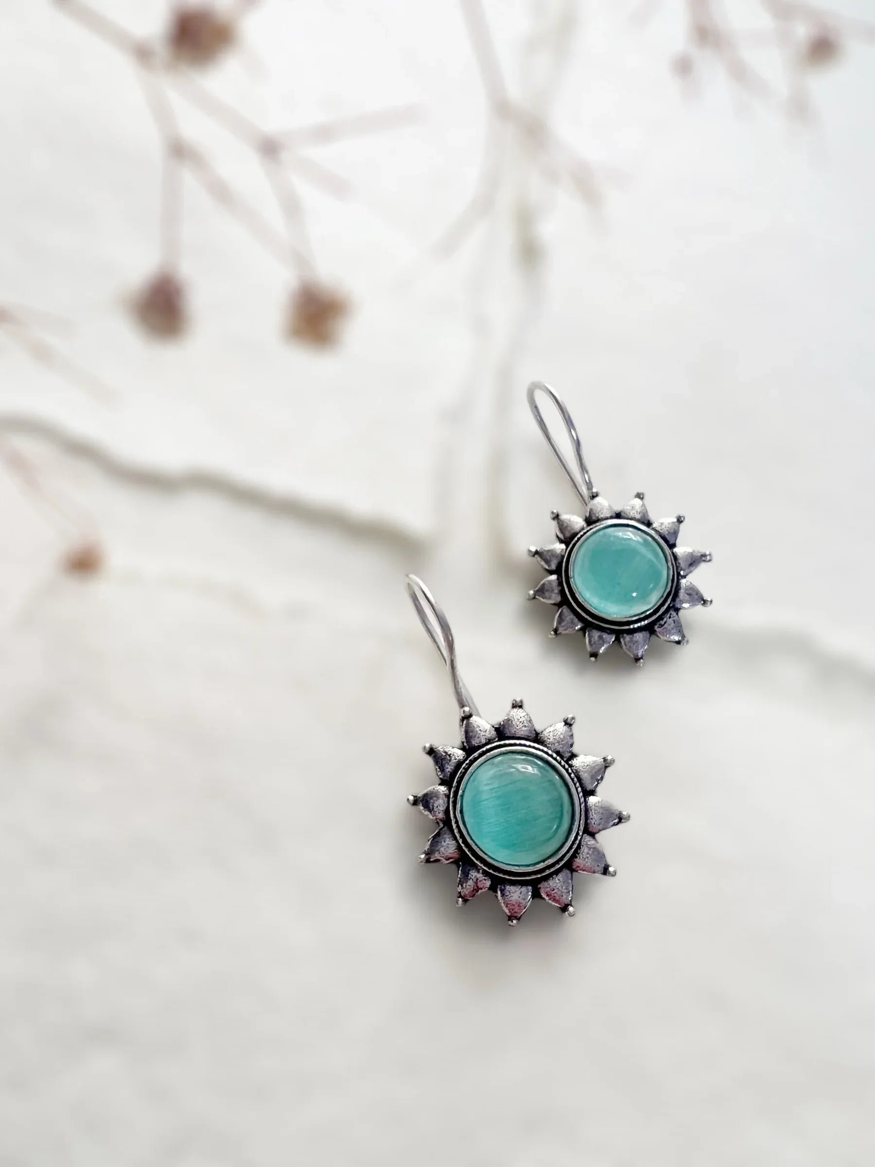 Sunflower Hook Earring - Jhaanjhariya