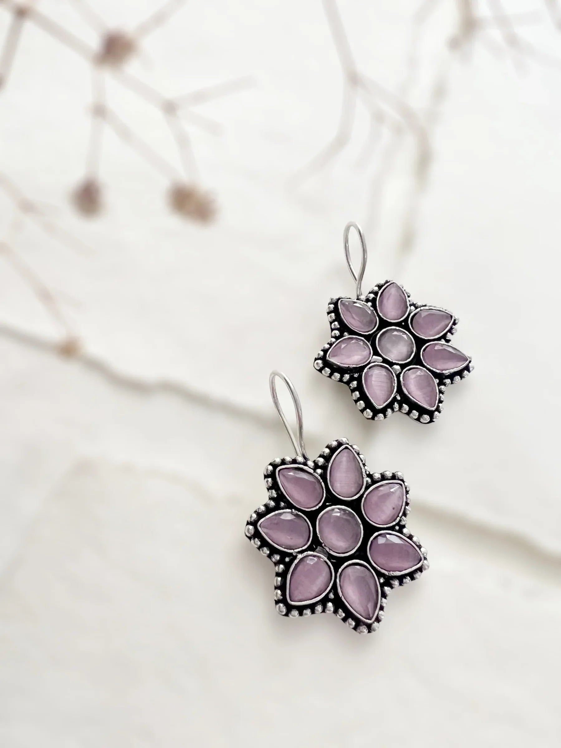 Naira Floral Hook Earring - Jhaanjhariya
