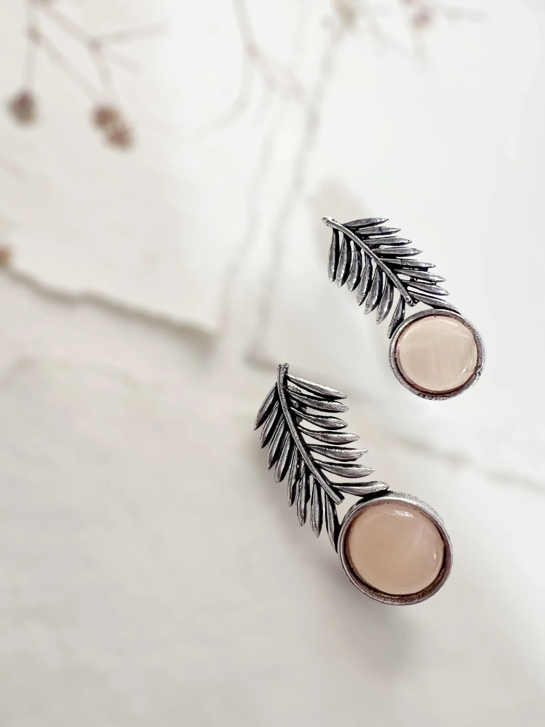 Plam Leaf Studs - Jhaanjhariya